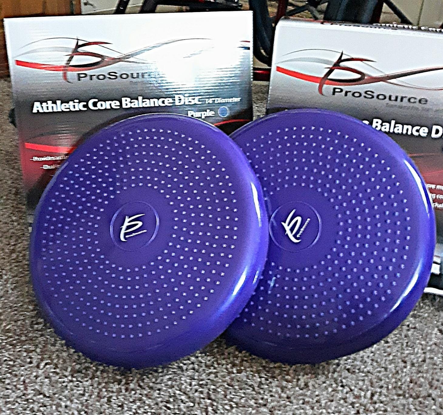ProsourceFit Core Balance Disc, Inflatable Wobble Cushion with Hand Pump, Dual-Textured Non-Slip Surface for Core, Balance, and Stability Training, 14-inch customer photo 2