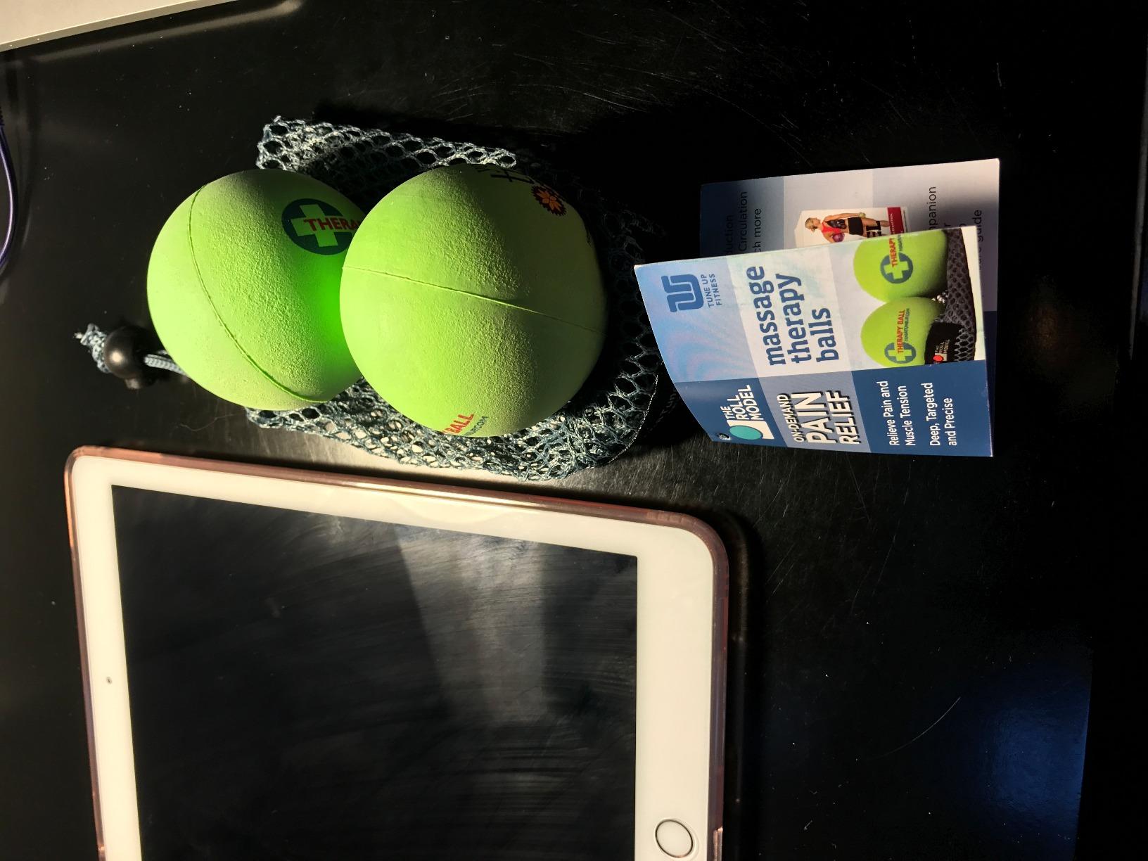 YOGA TUNE UP® Therapy Balls in Tote by Tune Up Fitness - Massage Balls for Trigger Point, Pressure Point & Myofascial Release - Use as Single or Peanut Ball for Pain Relief & Relaxation (Deep Purple) customer photo 1