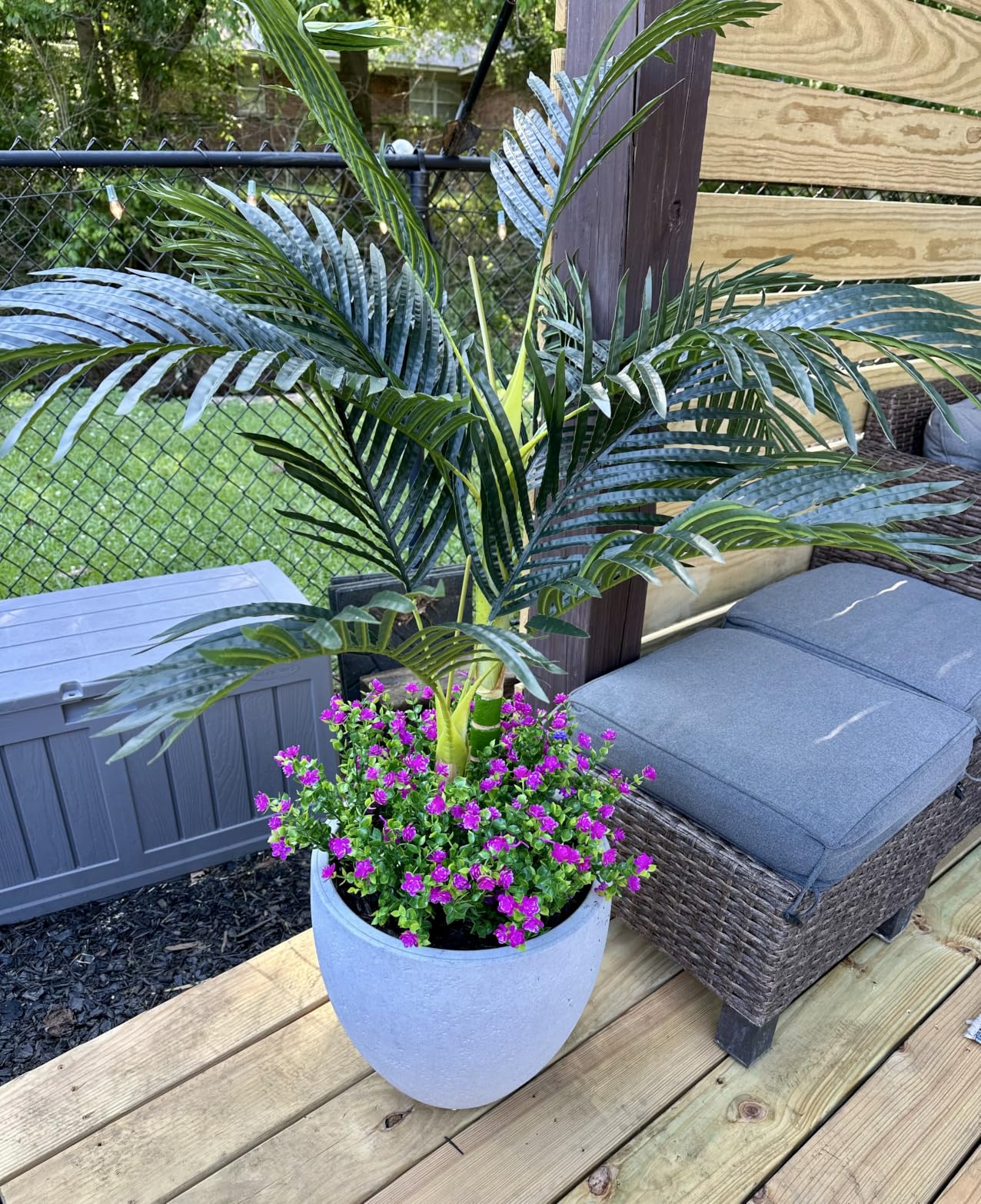 Nearly Natural 4 ft Artificial Golden Cane Palm Tree with Nursery Pot customer photo 1
