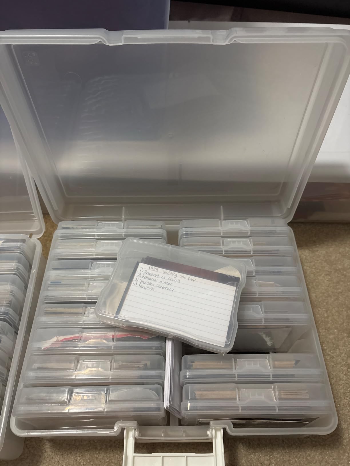 IRIS USA Photo Storage Box |Made in USA| 16 Cases - (2-Pack) - Clear customer photo 2