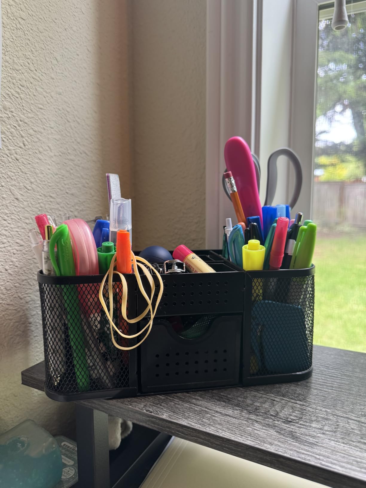 Deco Brothers Desk Organizers Pen Holder Office Caddy Storage, Black customer photo 2