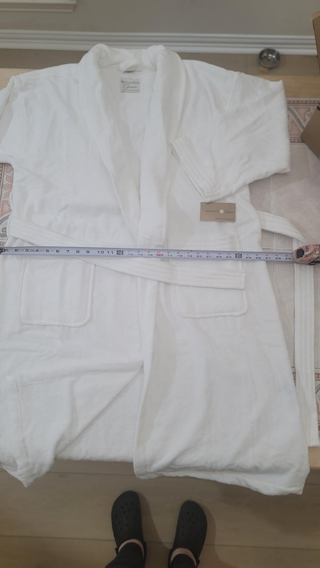 Marriott Terry Velour Bathrobe - Luxury 100% Cotton Hotel Spa Robe - Plush, Absorbent, Machine Washable - Shawl Collar, One Size customer photo 2