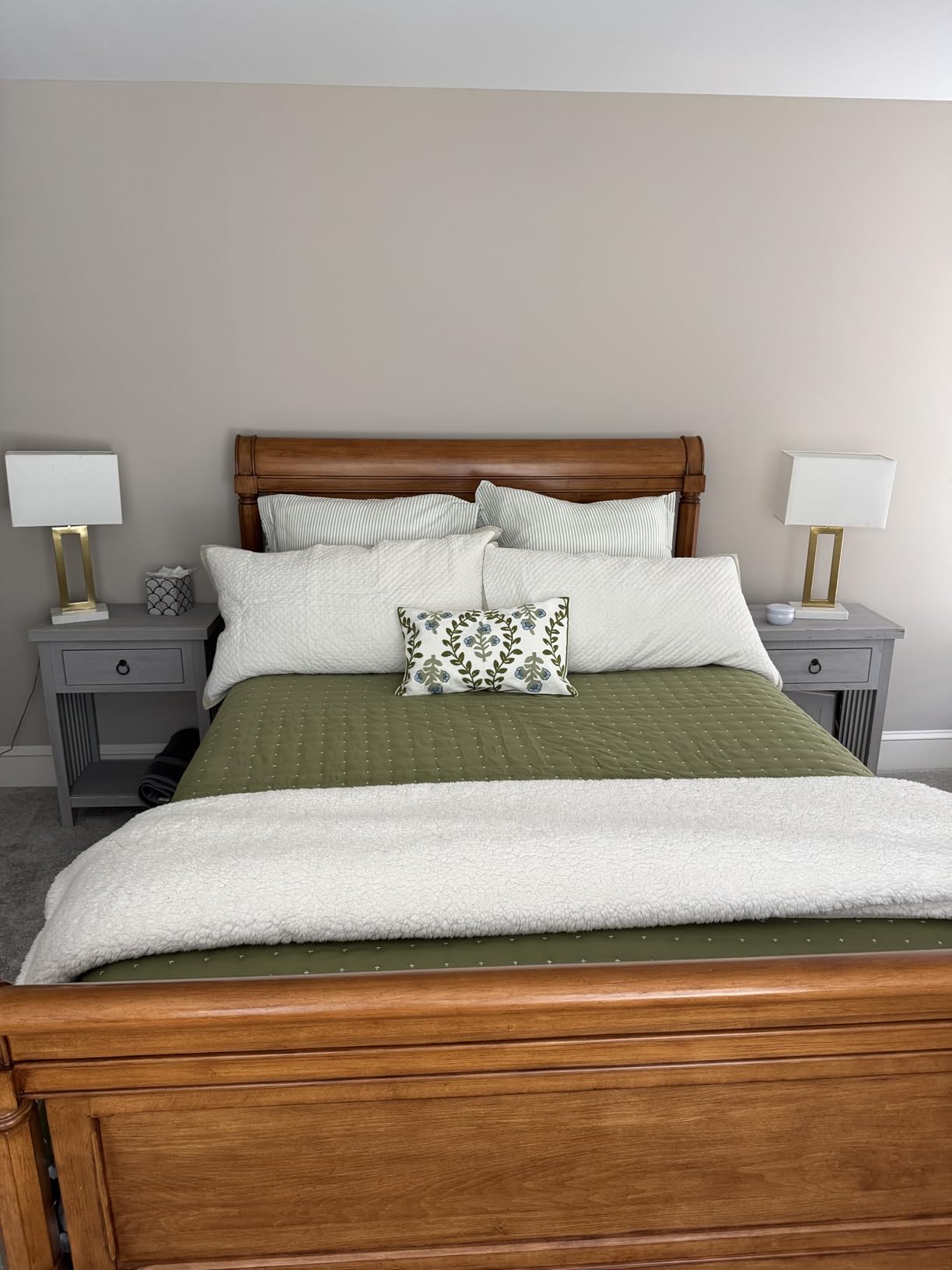 Laura Ashley - European Sham Cover, 100% Cotton Quilted Pillow Cover | 20 x 26, Envelope Closure, Ruffle Garden Design, Soft Breathable Feel, Decorative Bedding Accent customer photo 2
