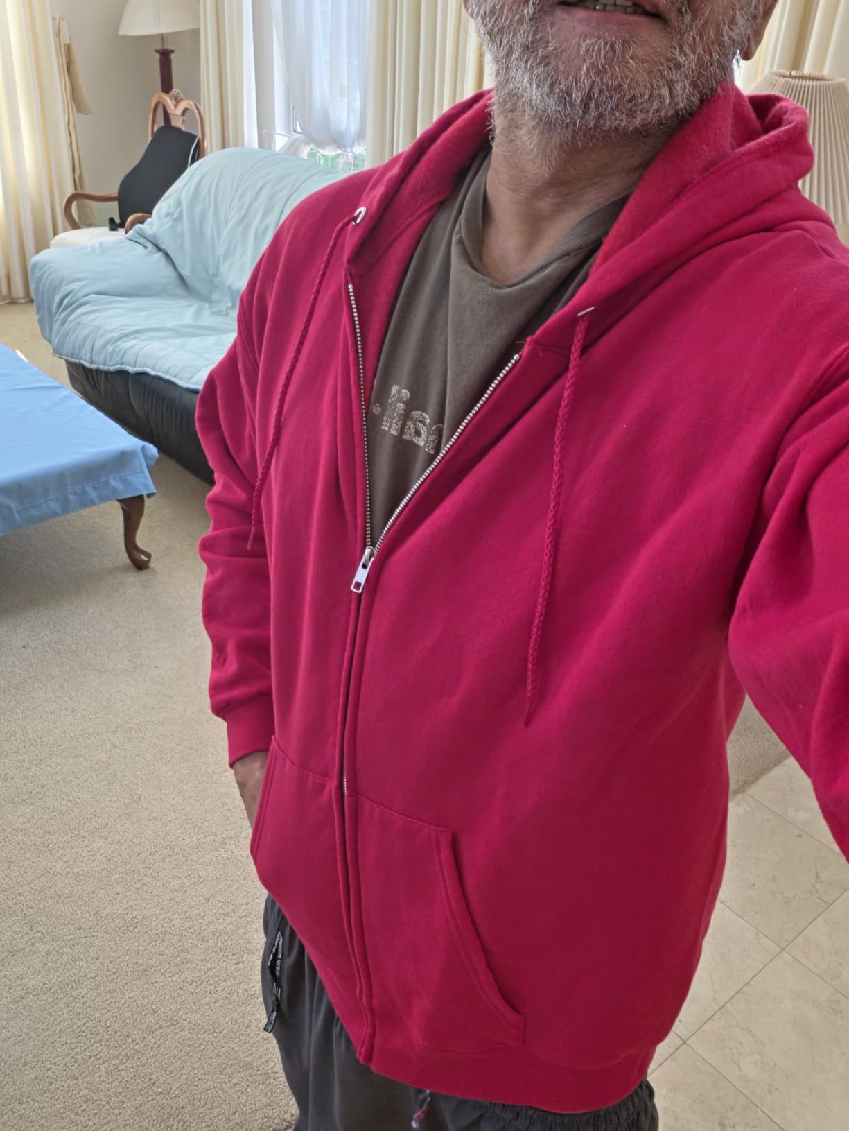 Hanes Men's Zip-up Hoodie, Ecosmart Fleece Full-zip Hoodie for Men, Hooded Sweatshirt customer photo 2