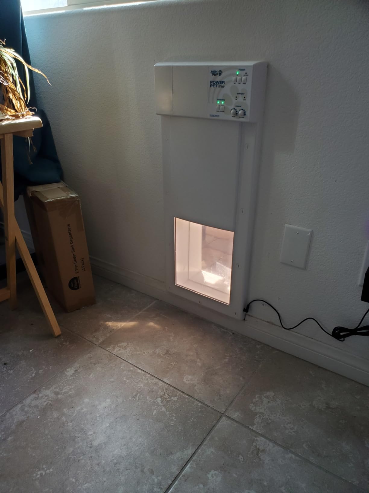 Power Pet Automatic Electronic Pet Door by High Tech Pet - Pet Operated Dog Door, High Security, Air Tight, for Medium Dogs up to 30 lbs. (8 1/4