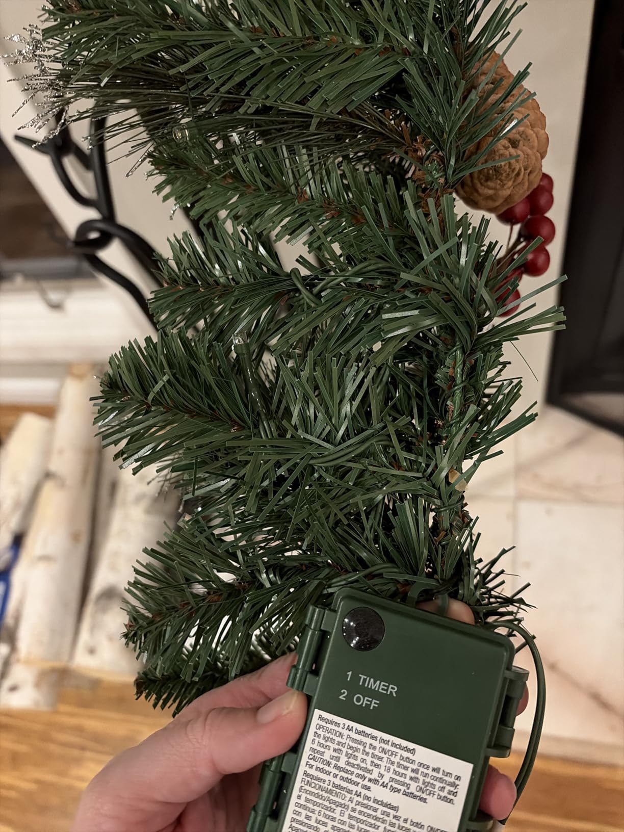 National Tree Company 9ft Pre-Lit Crestwood Spruce Christmas Garland customer photo 1