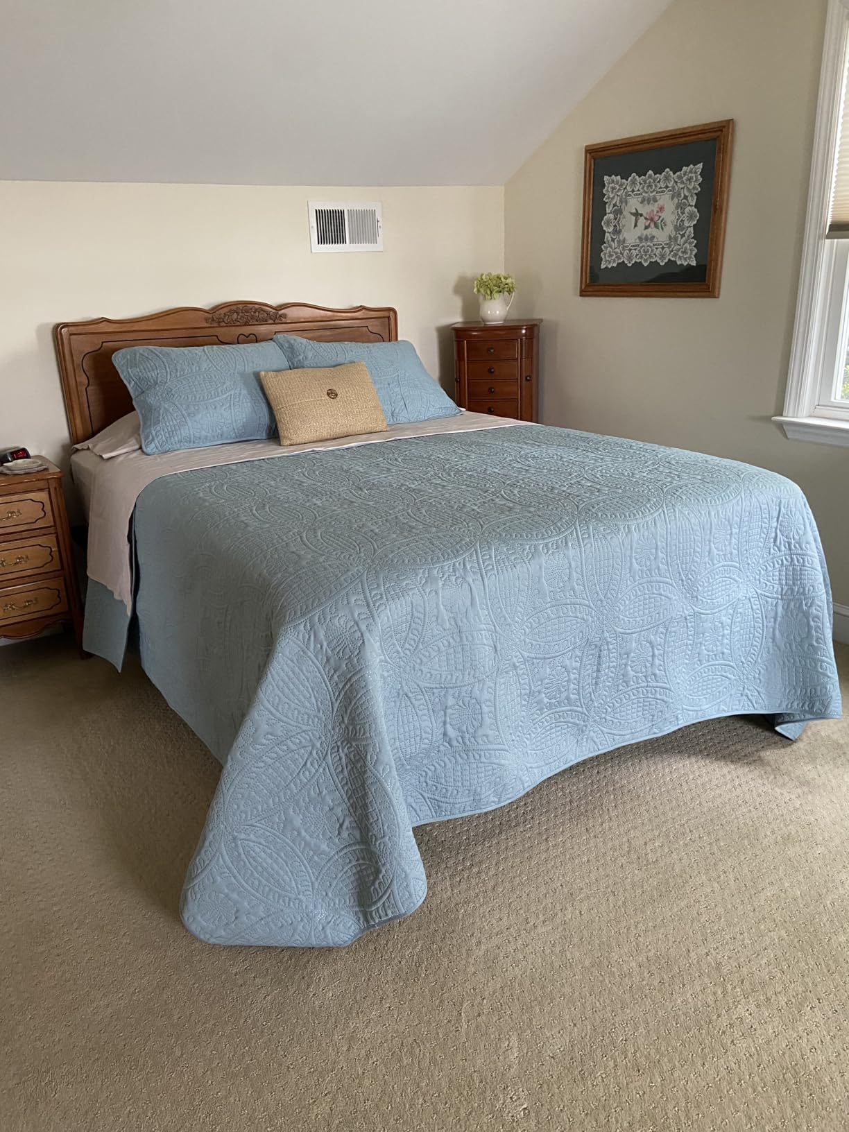 Chezmoi Collection Austin 3-piece Oversized Bedspread Coverlet Set (Queen, Sage) customer photo 1