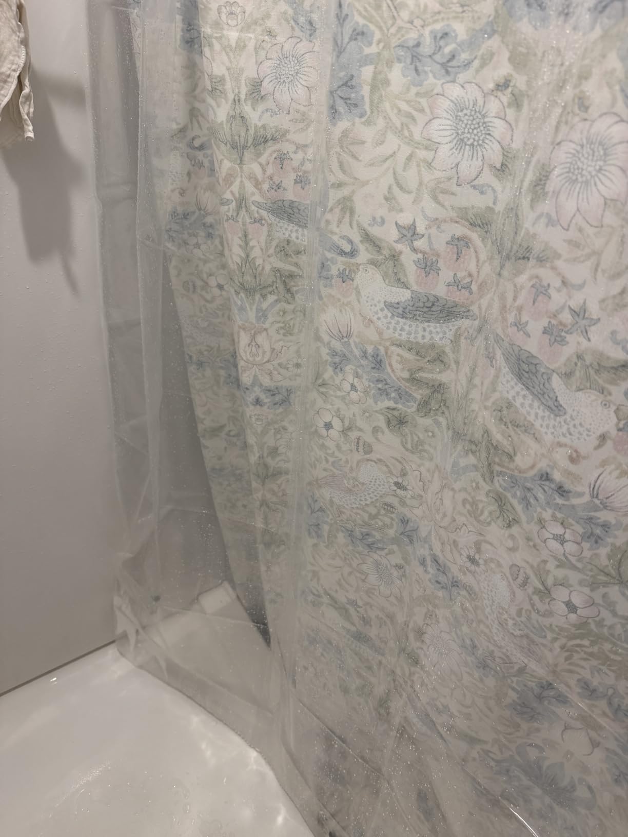 LiBa Shower Curtain PEVA 8G, 72x72 Inch Waterproof Clear customer photo 1