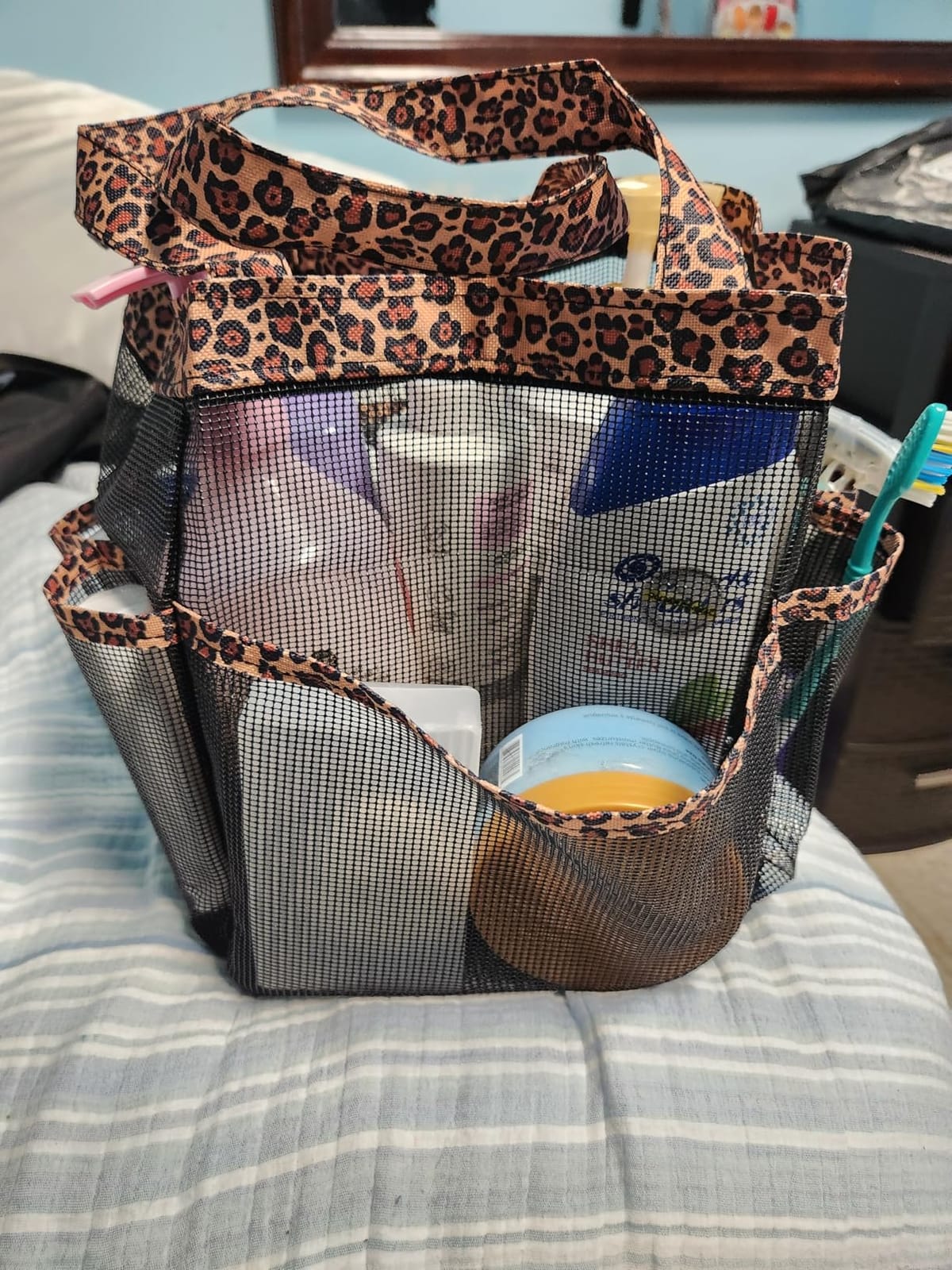 Mesh Shower Caddy Portable - 9 Pockets for College Dorm Room Essential customer photo 2
