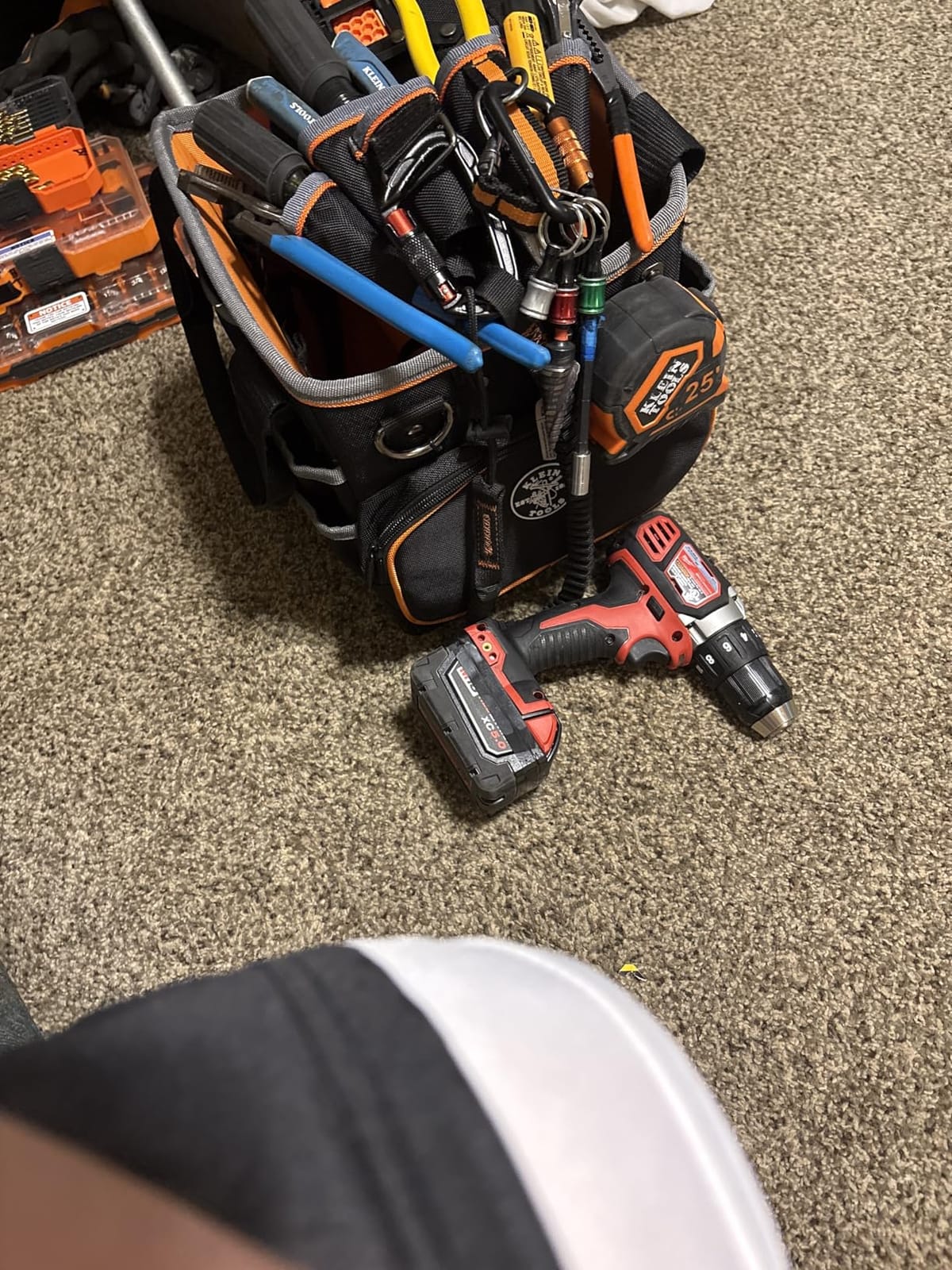 Klein Tools 5541610-14 Tool Bag with Shoulder Strap Has 40 Pockets for Tool Storage and Orange Interior customer photo 2