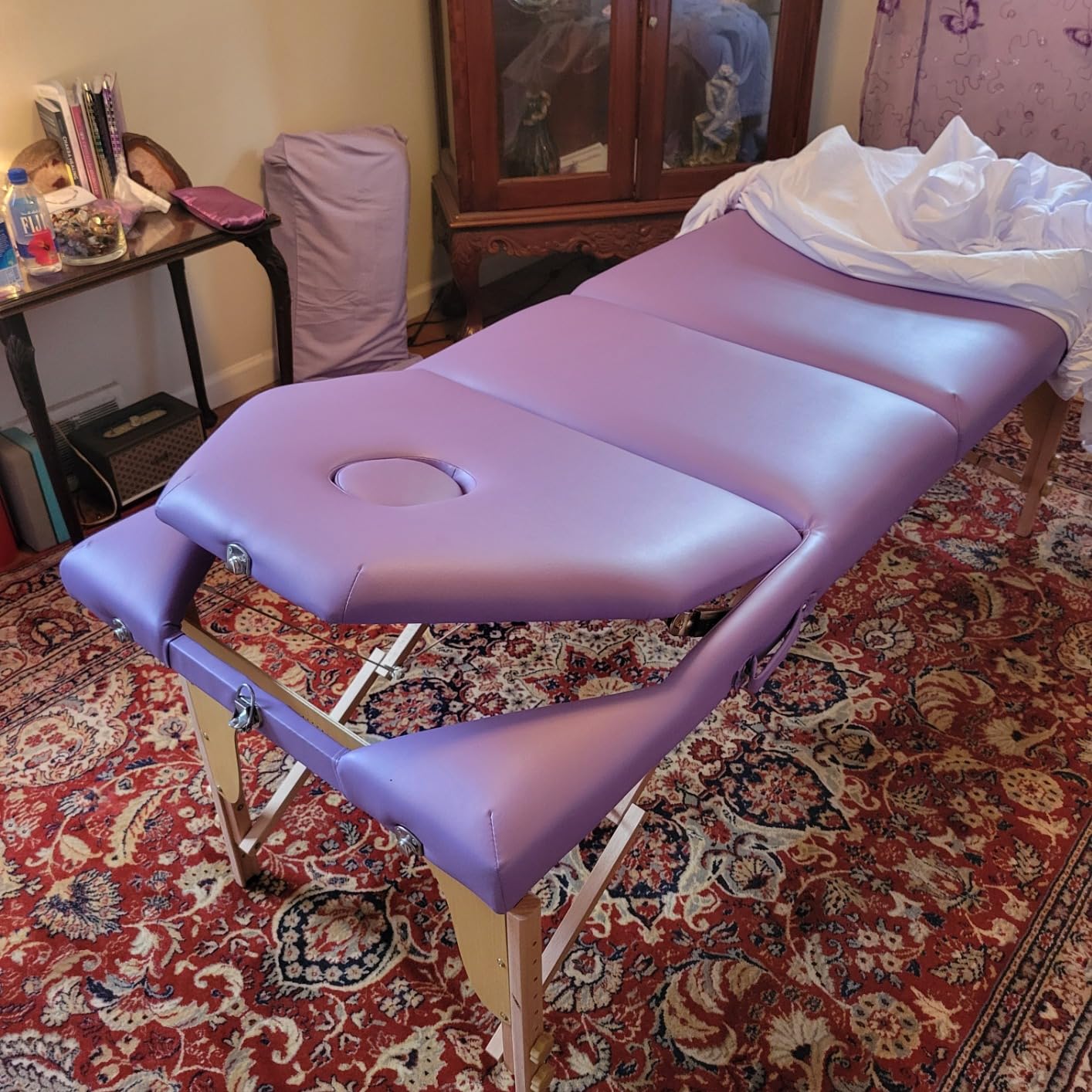 Saloniture Professional Portable Massage Table with Backrest - Black customer photo 1