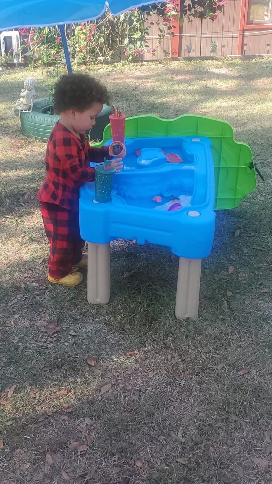 Step2 Cascading Cove Sand and Water Table, Kids Activity Sensory Playset, Comes with Umbrella, Summer Outdoor Toys, 7 Piece Toy Accessories, For Toddlers 1.5+ Years Old customer photo 2
