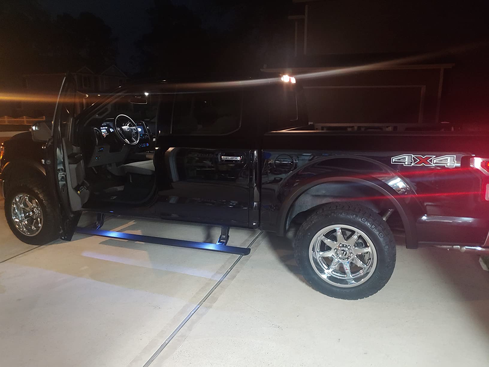 RealTruck AMP Research PowerStep Plug-N-Play Retractable Electric Truck Steps with LED Step Lights | Fits 2015 - 2020 Ford F-150 Regular Cab/SuperCab/SuperCrew | 76151-01A customer photo 2
