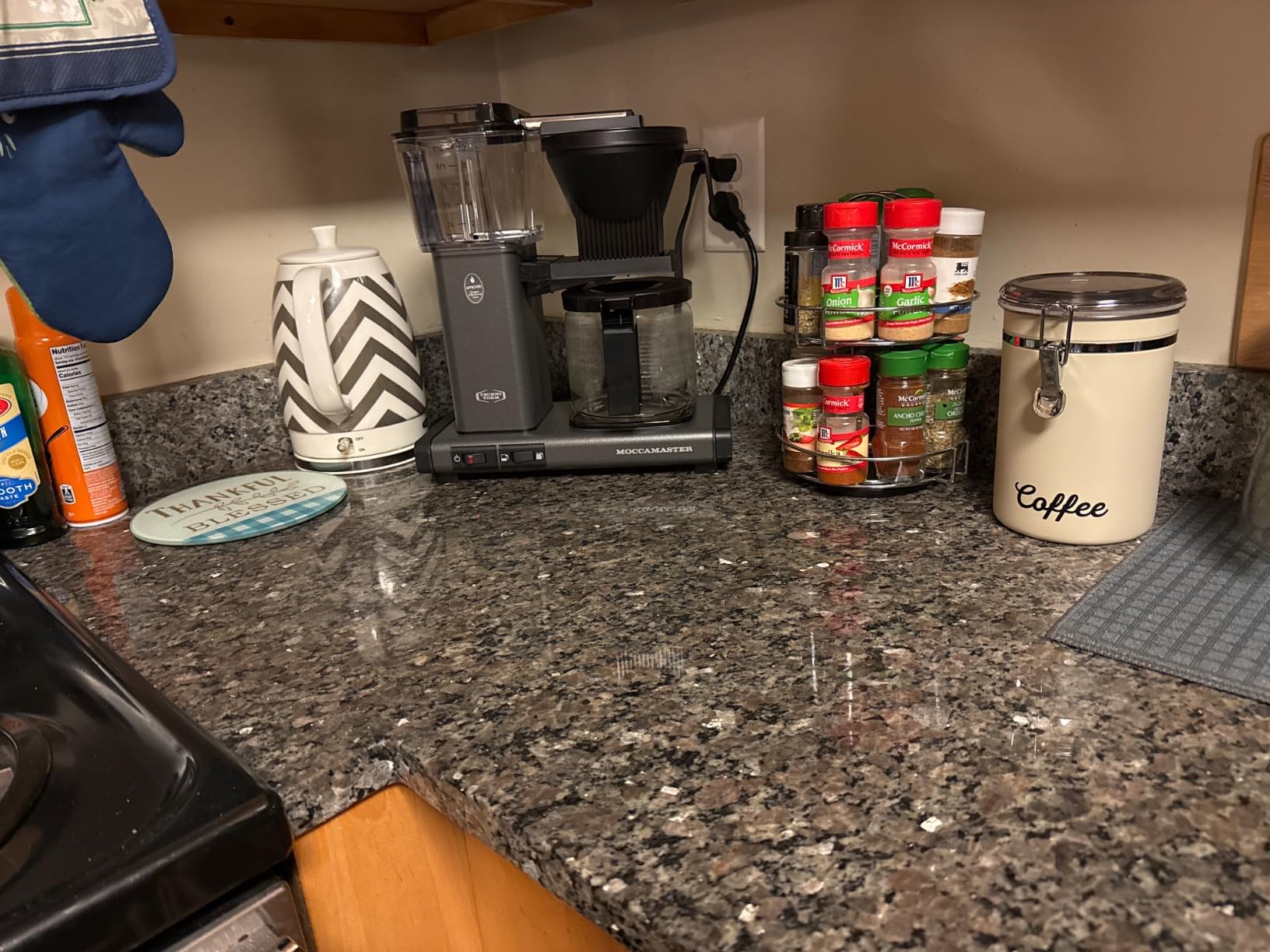 Oggi Stainless Steel Coffee Canister 62 fl oz - Airtight Clamp Lid, Clear See-Thru Top - Ideal for Coffee Bean Storage, Ground Coffee Storage, Kitchen Storage, Pantry Storage. Large Size 5