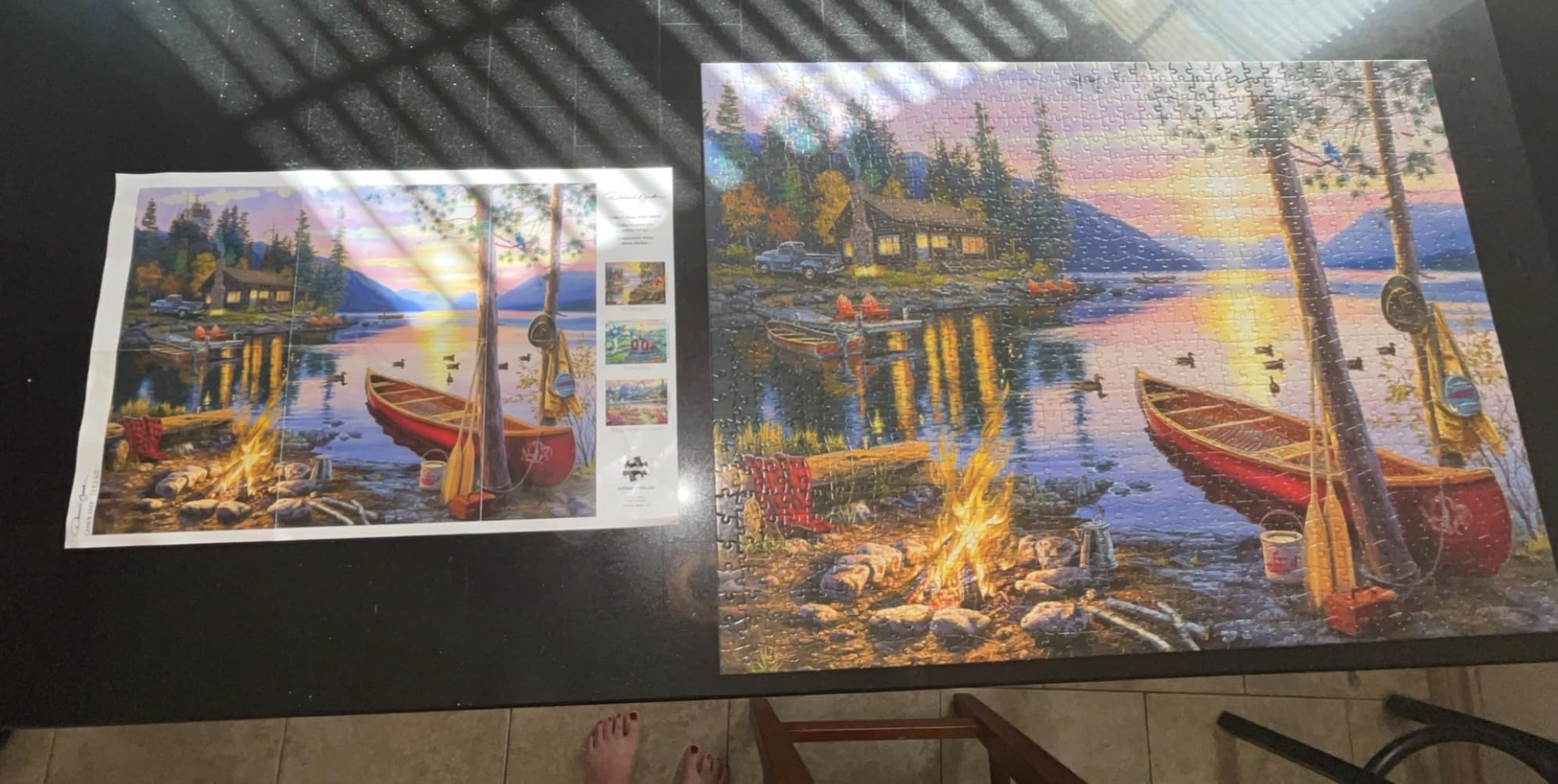 Buffalo Games Darrell Bush Canoe Lake Jigsaw Puzzle, 1000 Piece, for Adults customer photo 2