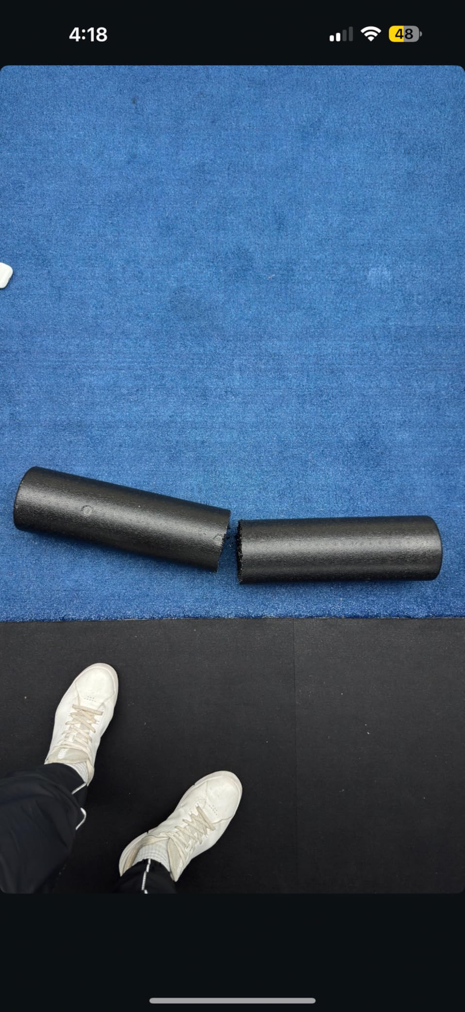 Amazon Basics High-Density Foam Roller for Exercise, Stretching and Muscle Recovery, 36 Inches, Black customer photo 1