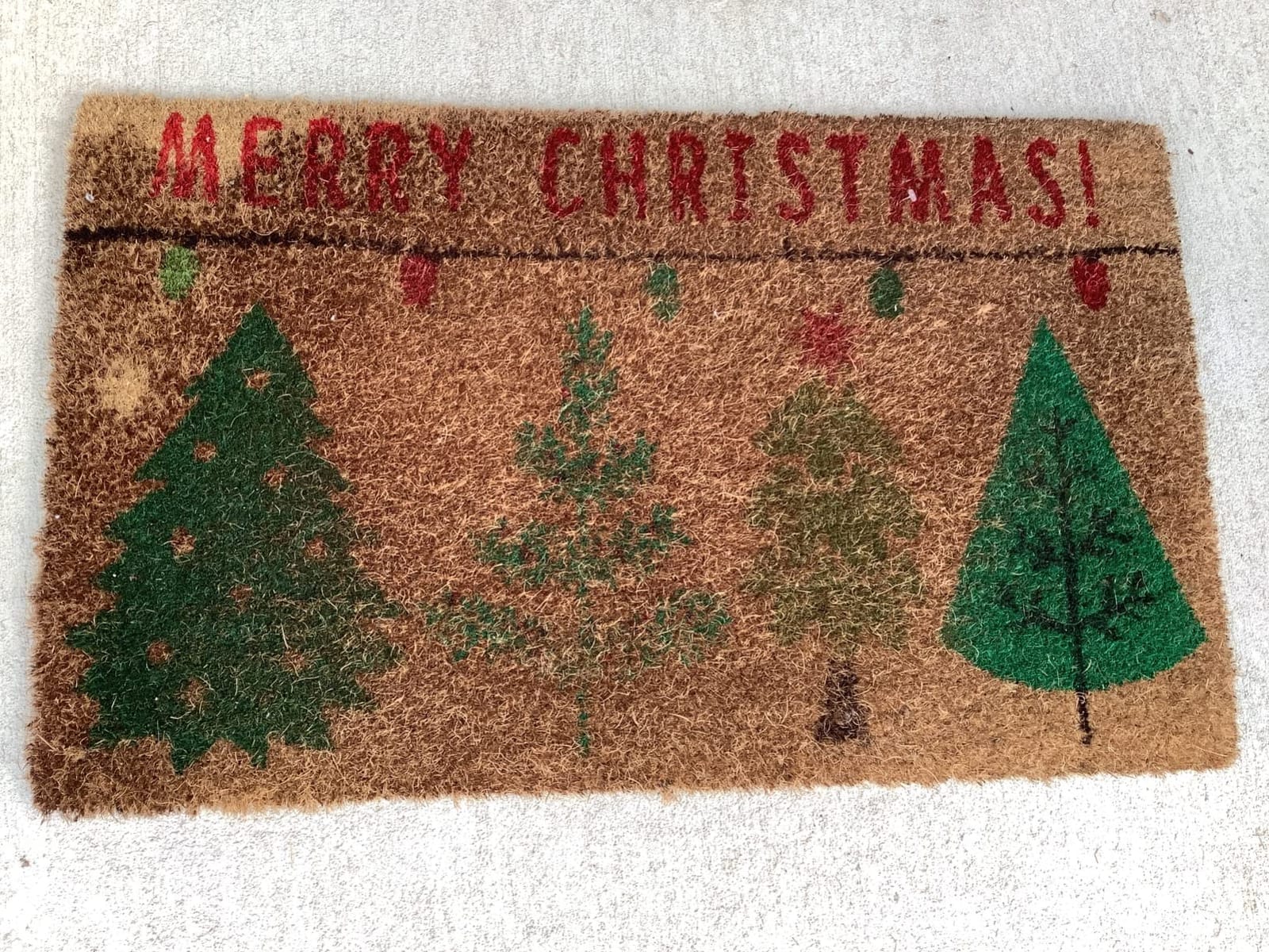 DII Outdoor Christmas Door Mat Collection Decorative Holiday Doormat, Front Porch Décor, 17x29, Merry Trees customer photo 1