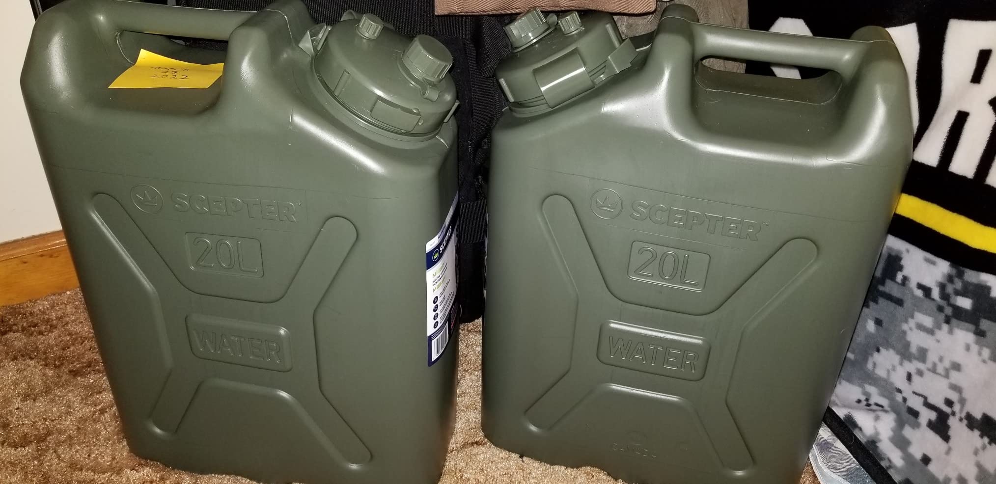 Scepter 5 Gallon Military BPA Free Water Container, Food Grade Water Jug for Camping and Emergency Storage - (20 Litre), Green customer photo 2