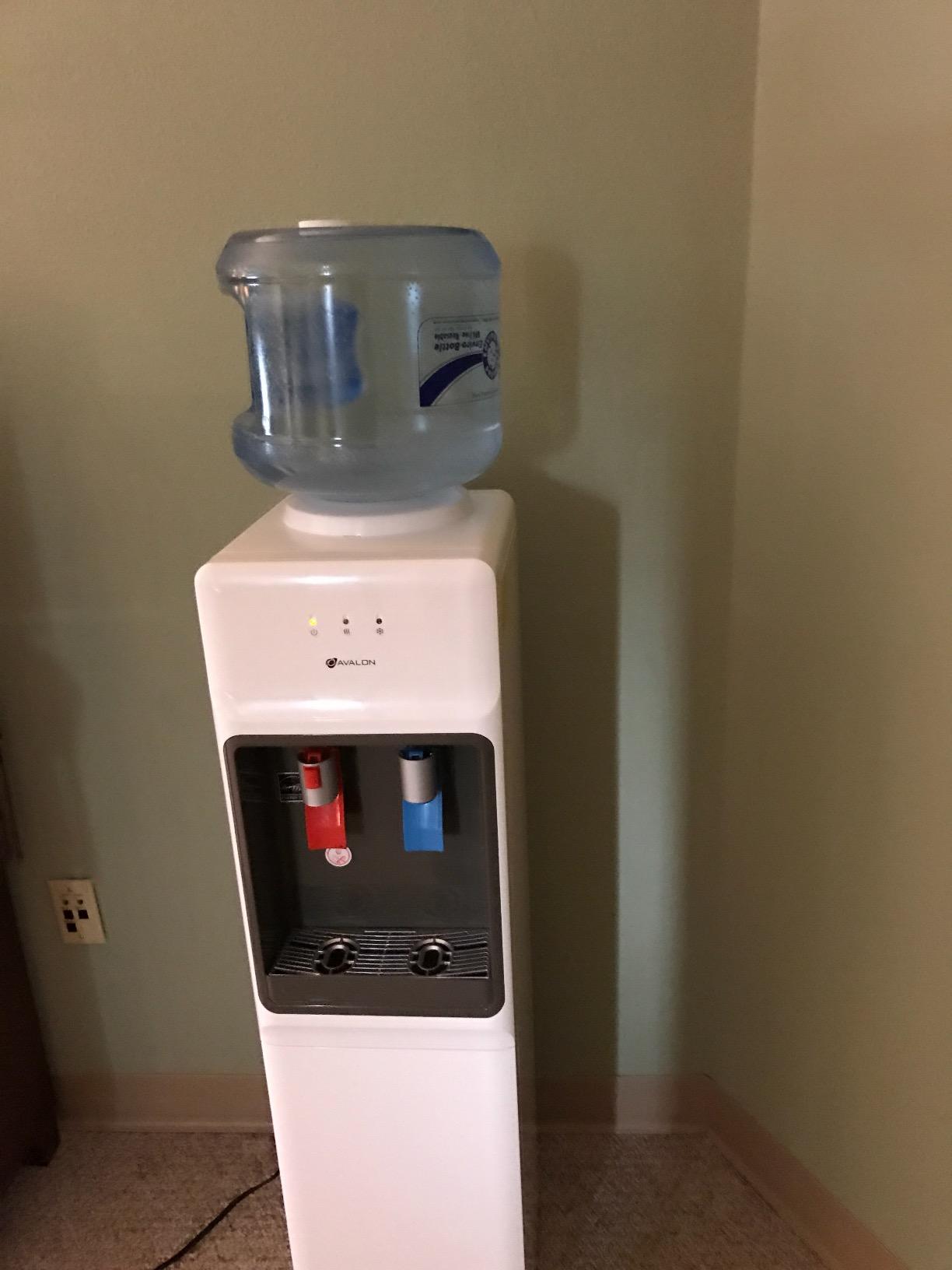 Avalon Top Loading Water Cooler Dispenser - Hot & Cold Water, Child Safety Lock, Innovative Slim Design, Holds 3 or 5 Gallon Bottles - UL Listed customer photo 1