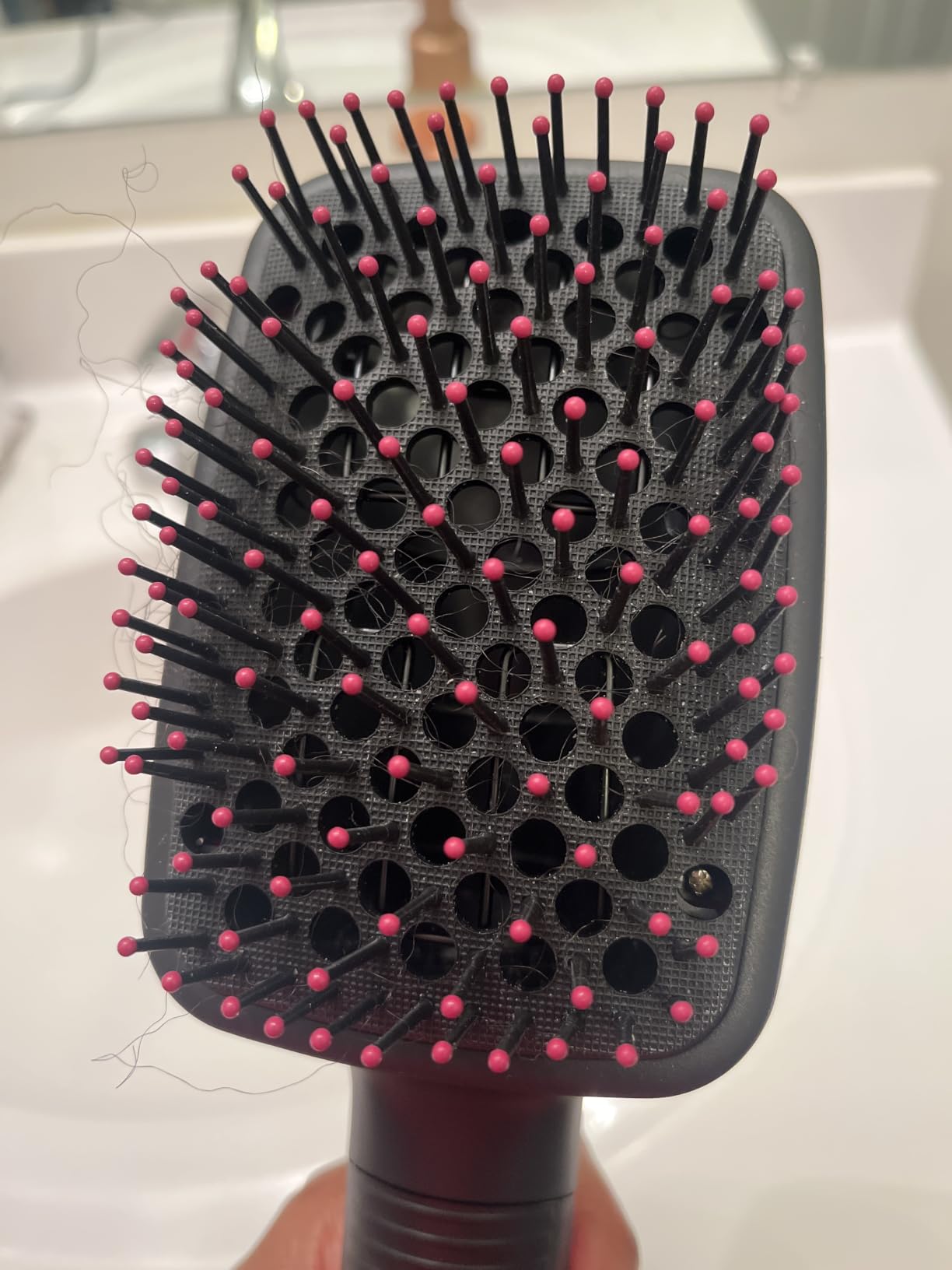 REVLON One-Step Straightening Brush Hair Dryer and Styler | Dries, Straightens and Detangles Hair, Ionic Technology Reduces Frizz for Sleek, Shiny Results, 3 Heat Settings customer photo 1