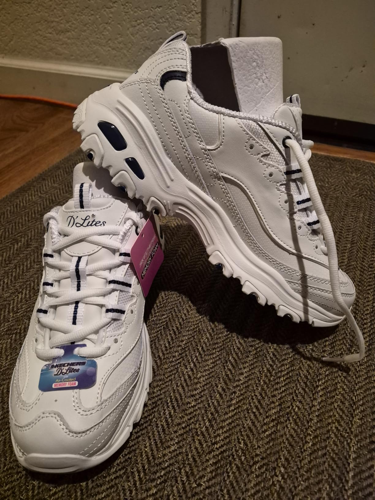 Skechers Sport Women's D'Lites Fresh Start Memory Foam Lace-up Sneaker Fashion customer photo 1
