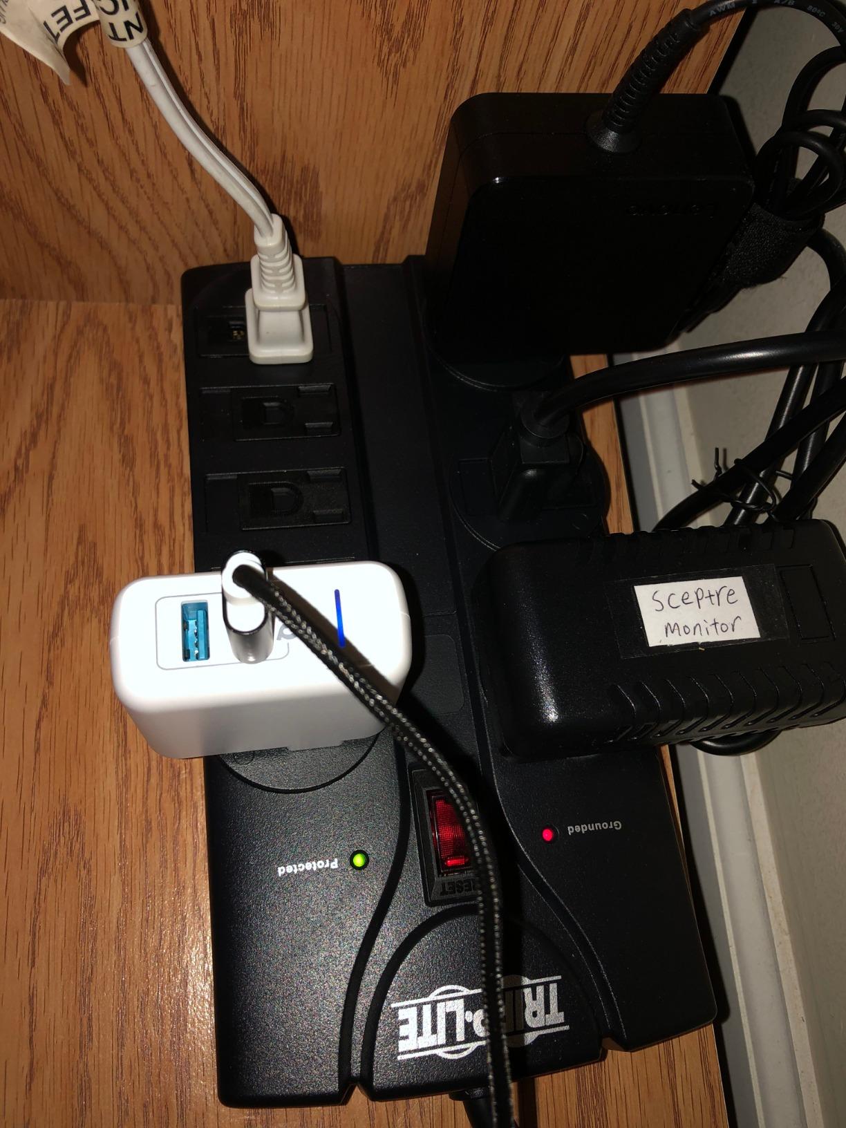 Eaton Tripp Lite TLP808B Black Flat Plug Surge Protector 8 Outlets customer photo 1
