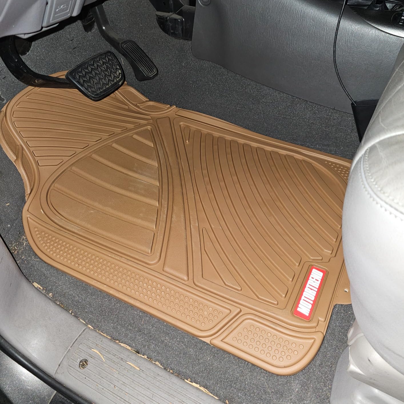 Motor Trend FlexTough Performance All Weather Rubber Car Floor Mats - 3 Piece Floor Mats Automotive Liners for Cars Truck SUV, Heavy-Duty Waterproof (Black) customer photo 2