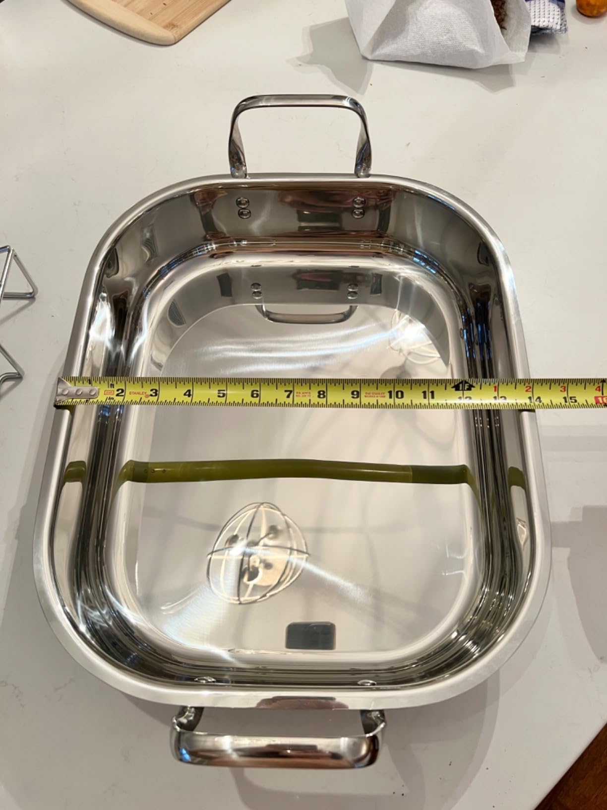 Cooks Standard Classic 14 x 12 Inch Stainless Steel Roaster Pan with V-Shaped Rack, Turkey Roasting Pan with Rack, Large Capacity, Oven and Dishwasher Safe customer photo 1