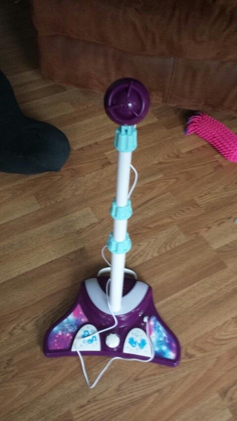 Little Pretender Kids Karaoke Machine, 2 Mics, Adjustable Stand & Lights customer photo 2