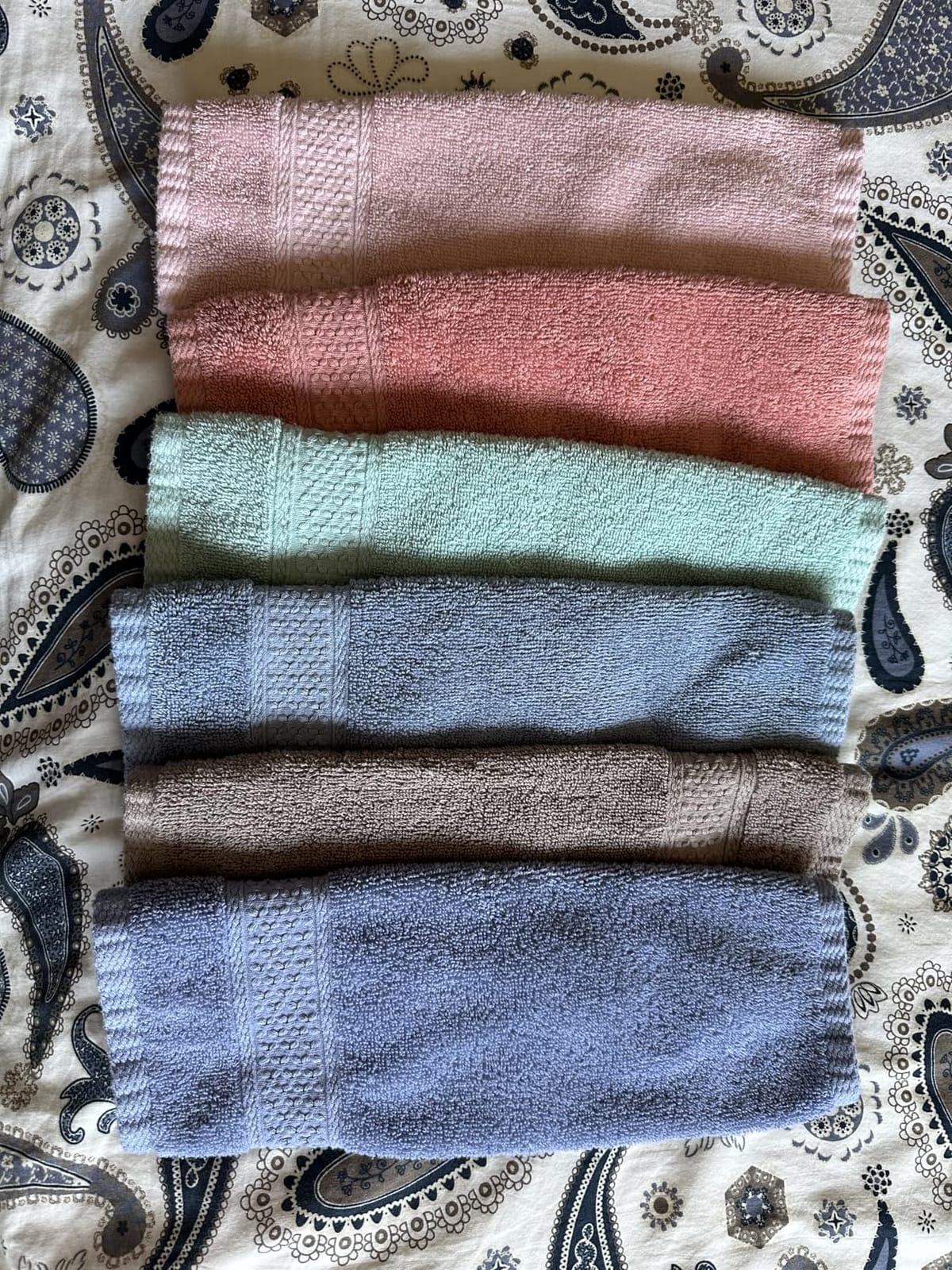 Cleanbear Washcloths Set, 100% Cotton, 6-Pack Wash Cloths, 13” x 13” customer photo 1