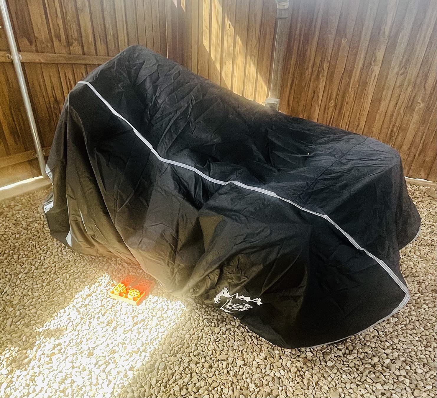 Heavy Duty Motorcycle Cover - Motorcycle Covers Waterproof Outdoor Storage - Motorcycle Cover Waterproof Outdoor - Dirt Bike Covers (Black, Large) customer photo 2