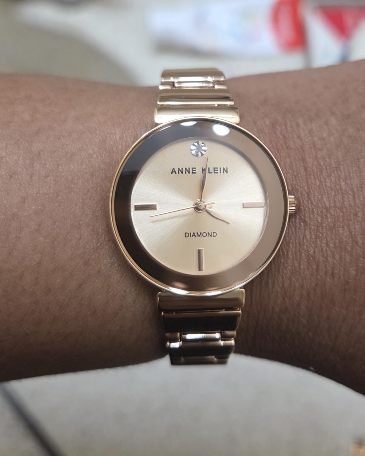 Anne Klein Women's Genuine Diamond Dial Bracelet Watch customer photo 2