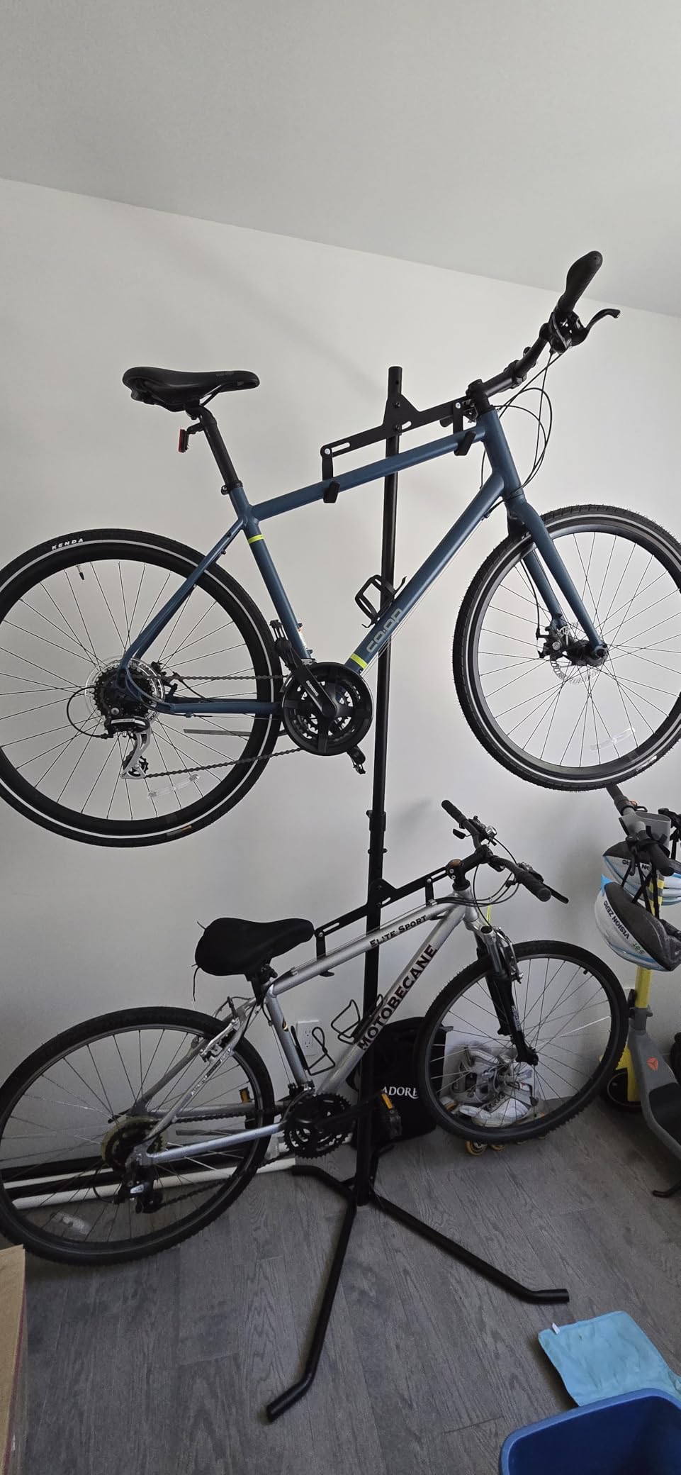 CyclingDeal 2 Bike Bicycle Vertical Hanger Parking Rack Gravity Floor Storage Stand for Garages or Apartments customer photo 2