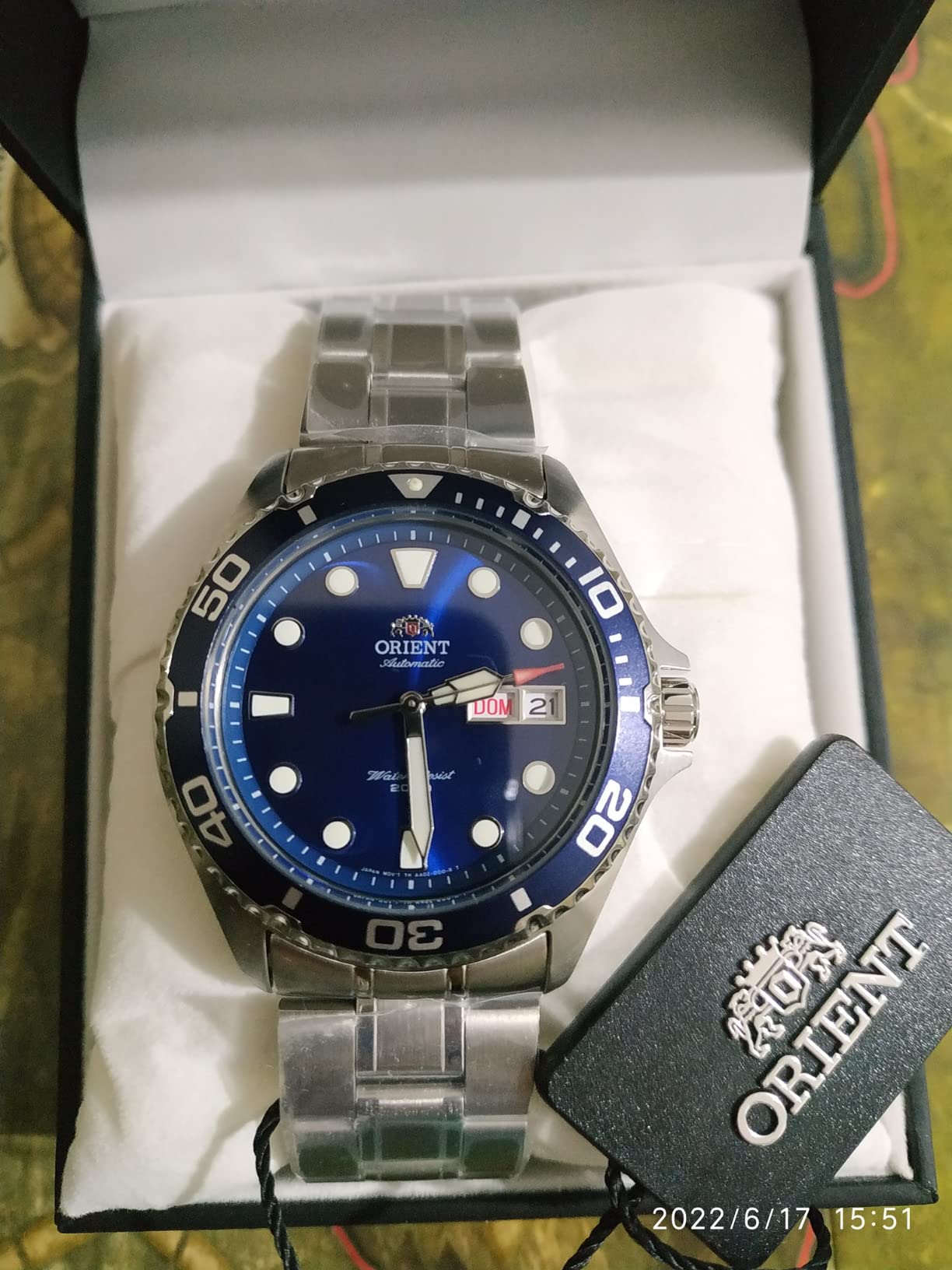 Orient AA02 Diver | Automatic/Hand-Winding Movement | 41.5 mm Diver Style Watch | 200 m Water Resistance | Stainless Steel Case customer photo 1