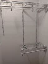 ClosetMaid ShelfTrack Wire Closet Organizer System, Adjustable from 7 to 10 Ft., With Shelves, Clothes Rods, Hardware, Durable Steel, White customer photo 1