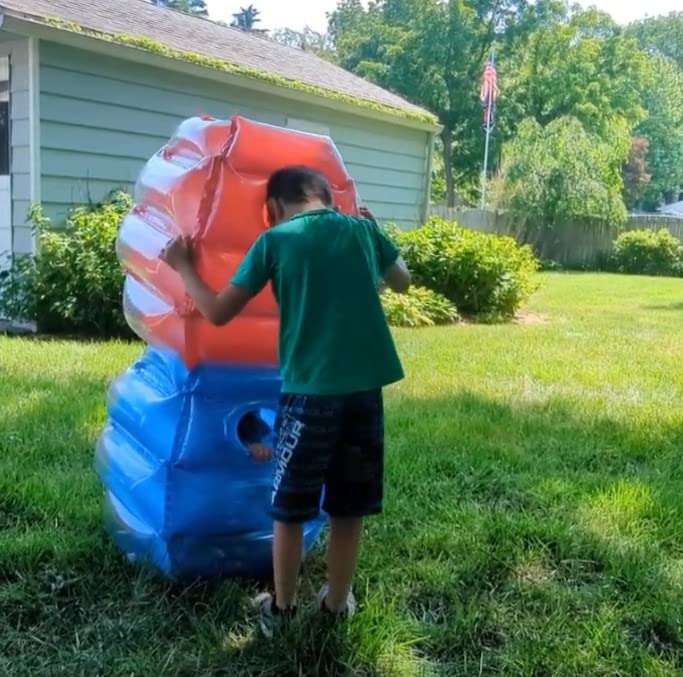 BANZAI: Bump N' Bounce Body Bumpers, A Game of Bumping & Bopping, 2 Bumpers Included in Red & Blue, Fun & Safe Cushion Inflatable Surface, For Ages 4 and up customer photo 1