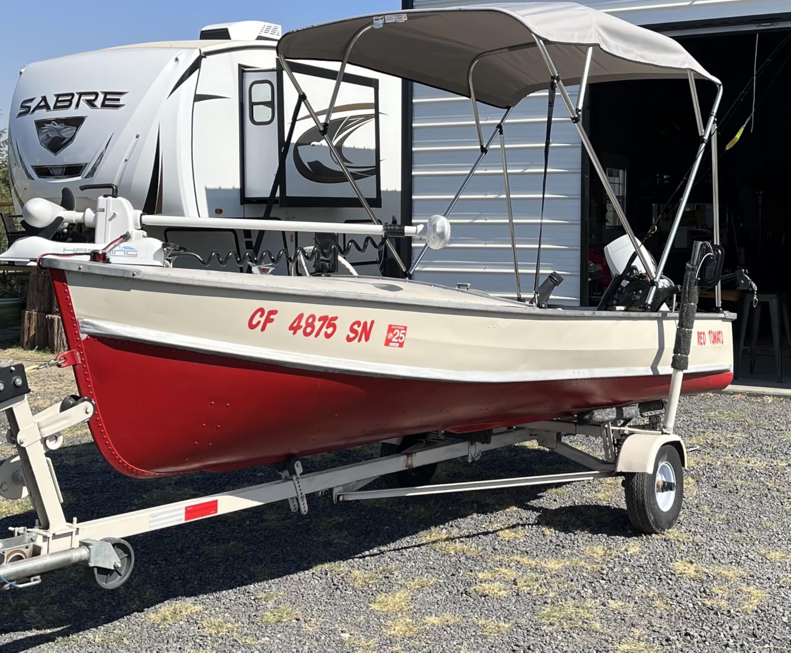 Leader Accessories 10 Colors 3-4 Bow Bimini Top for Boats Boat Canopy Cover | Pontoon Jon Boat Bimini Top Includes 4 Straps 2 Rear Support Poles Mounting Hardwares Storage Boot with 1