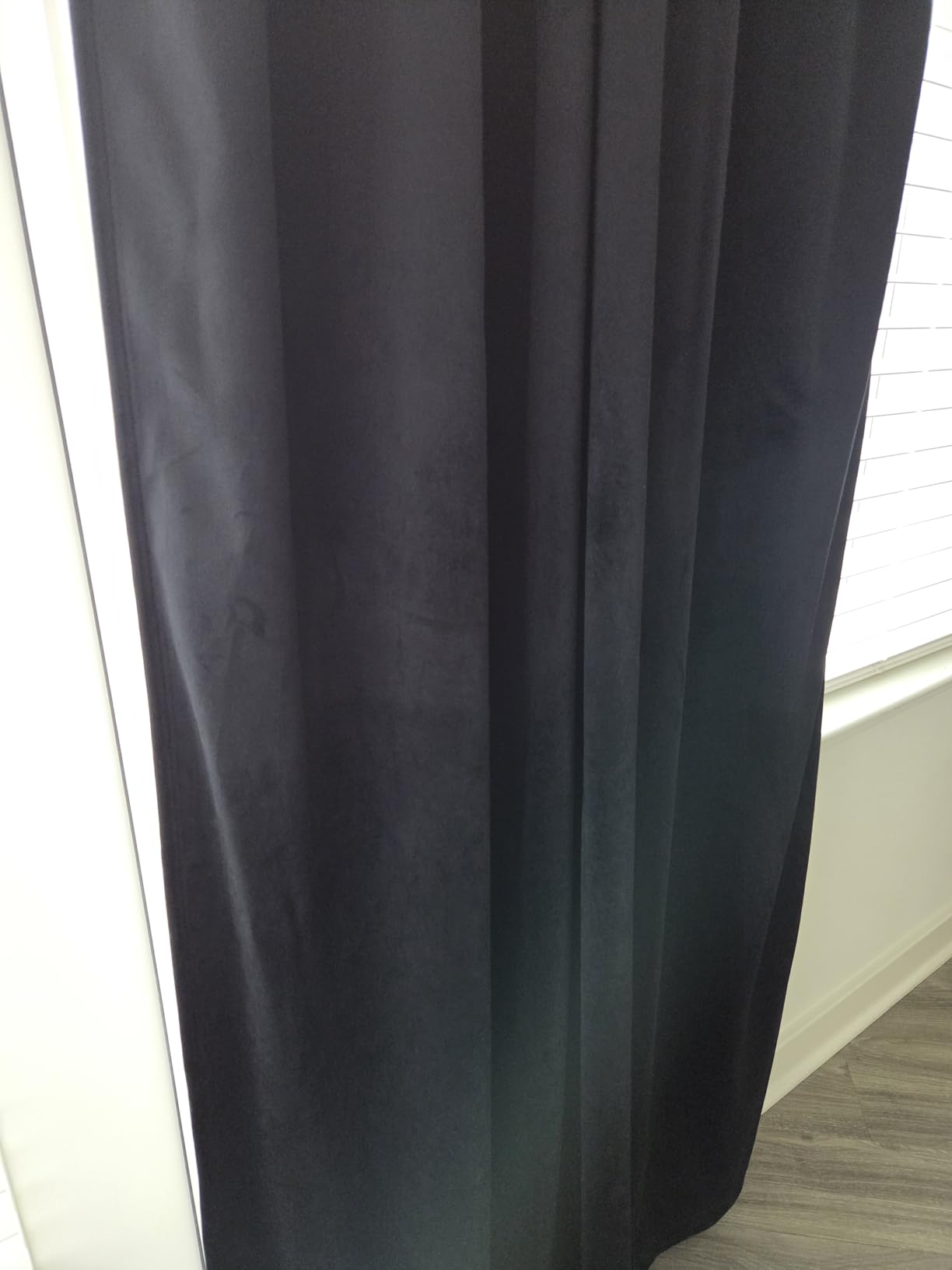NICETOWN Black Velvet Blackout Curtains 96 inch Long 2 Panels | For Living Room and Bedroom, Thermal, Luxury, Rod Pocket Drapes, Window Treatments customer photo 1