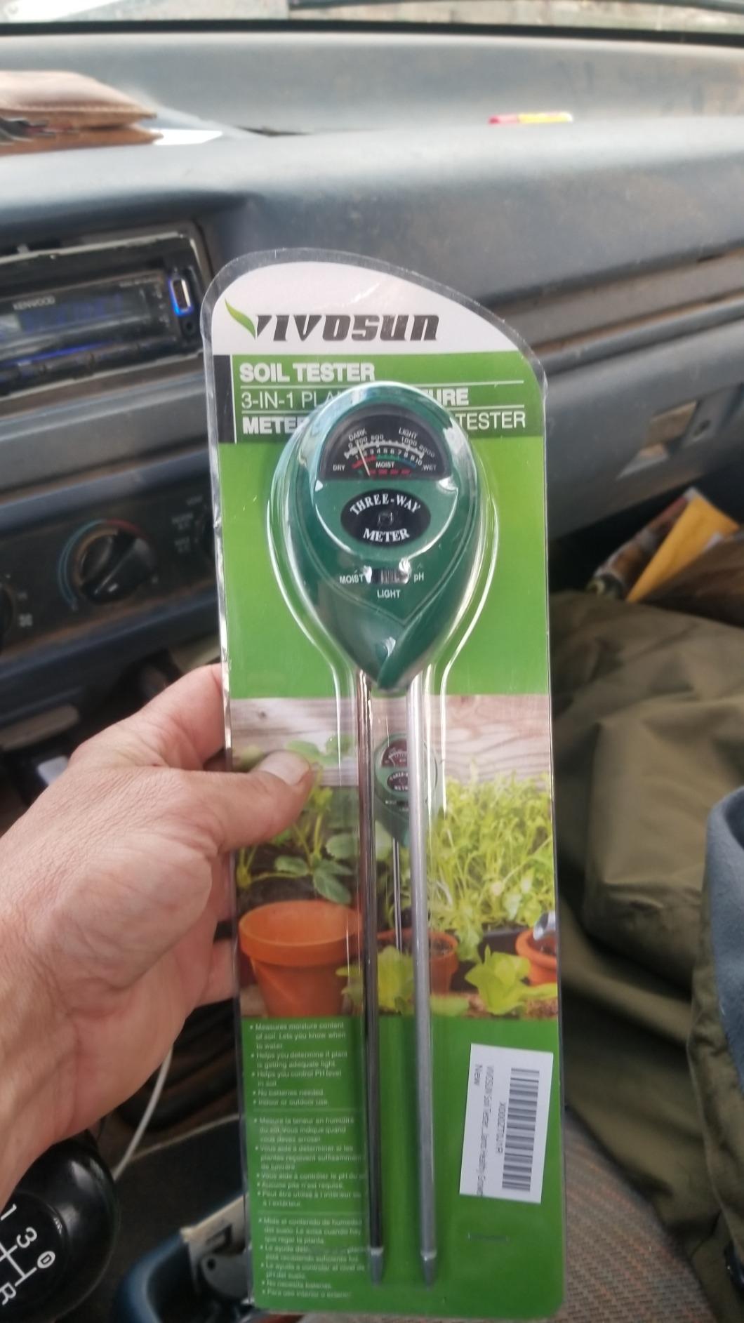 VIVOSUN Plant Soil Moisture Meter, 3-in-1 pH Tester, Indoor & Outdoor Use customer photo 2