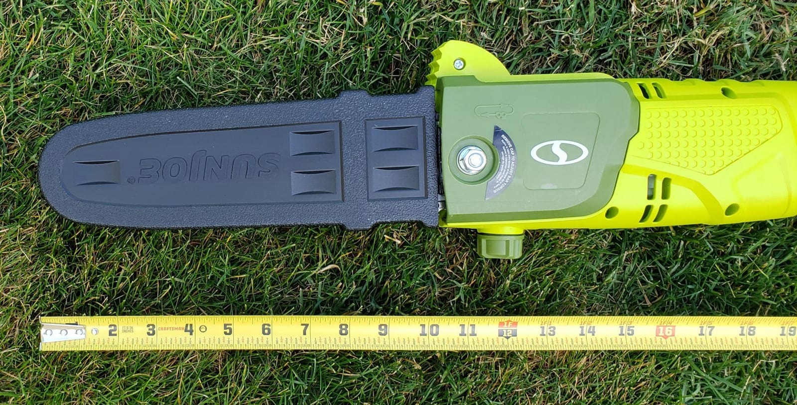 Sun Joe Corded Electric Telescoping Pole Saw, Pruning Power Tool with 10 Inch Bar, 8 Amp Power with 14 Foot Reach for Ground-Level Tree Trimming. customer photo 2