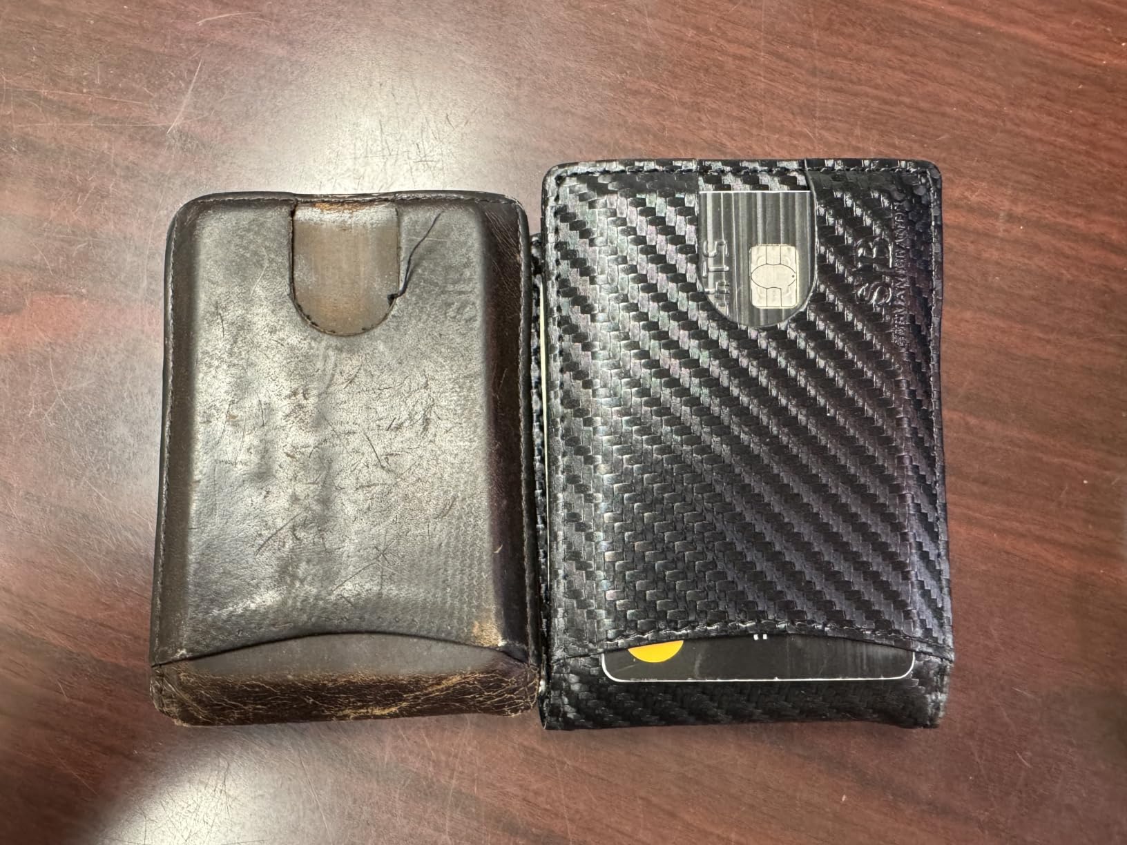 SERMAN BRANDS RFID Blocking Slim Bifold Genuine Leather Minimalist Front Pocket Wallets for Men with Money Clip Thin Mens customer photo 1
