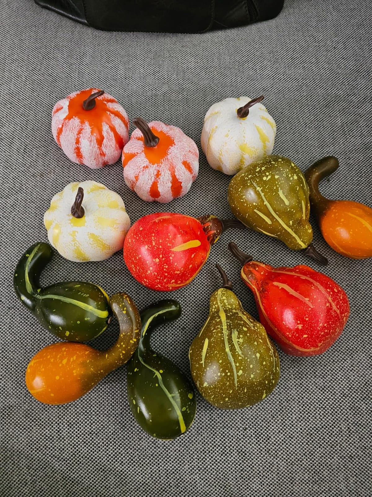 Fake Fruit Home House Kitchen Decoration Artificial Lifelike Simulation Mini Pumpkins Halloween Thanksgiving Day House Decoration - Set of 10 - Orange customer photo 2