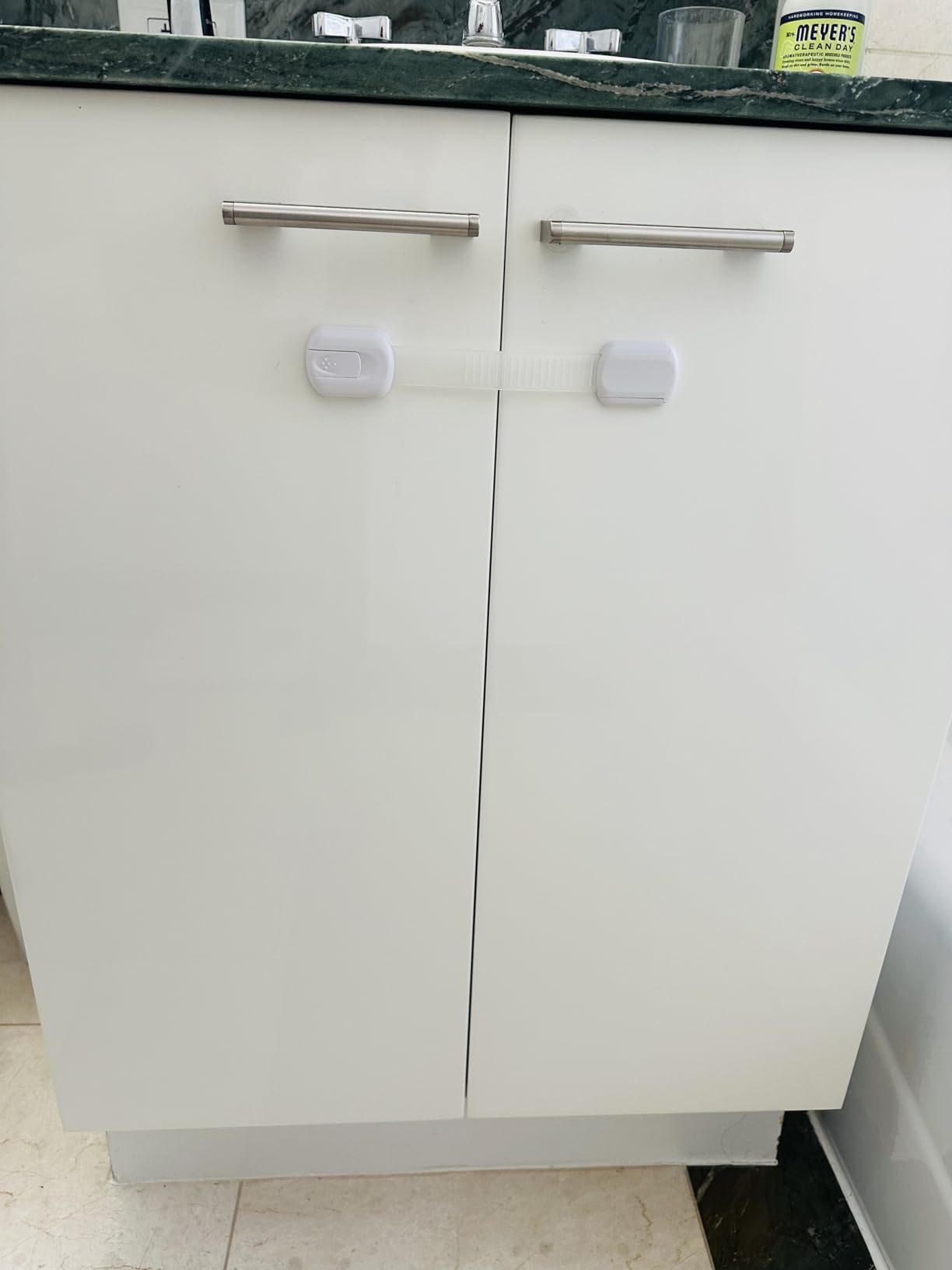 Child Safety Strap Locks (10 Pack) Baby Locks for Cabinets and Drawers, Toilet, Fridge & More. 3M Adhesive Pads. Easy Installation, No Drilling Required, White customer photo 1