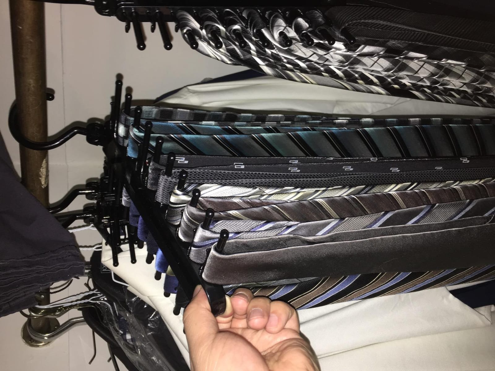 2-Pack Black Tie Rack, Organizer, Hanger, Holder - Affordable Ti. customer photo 2