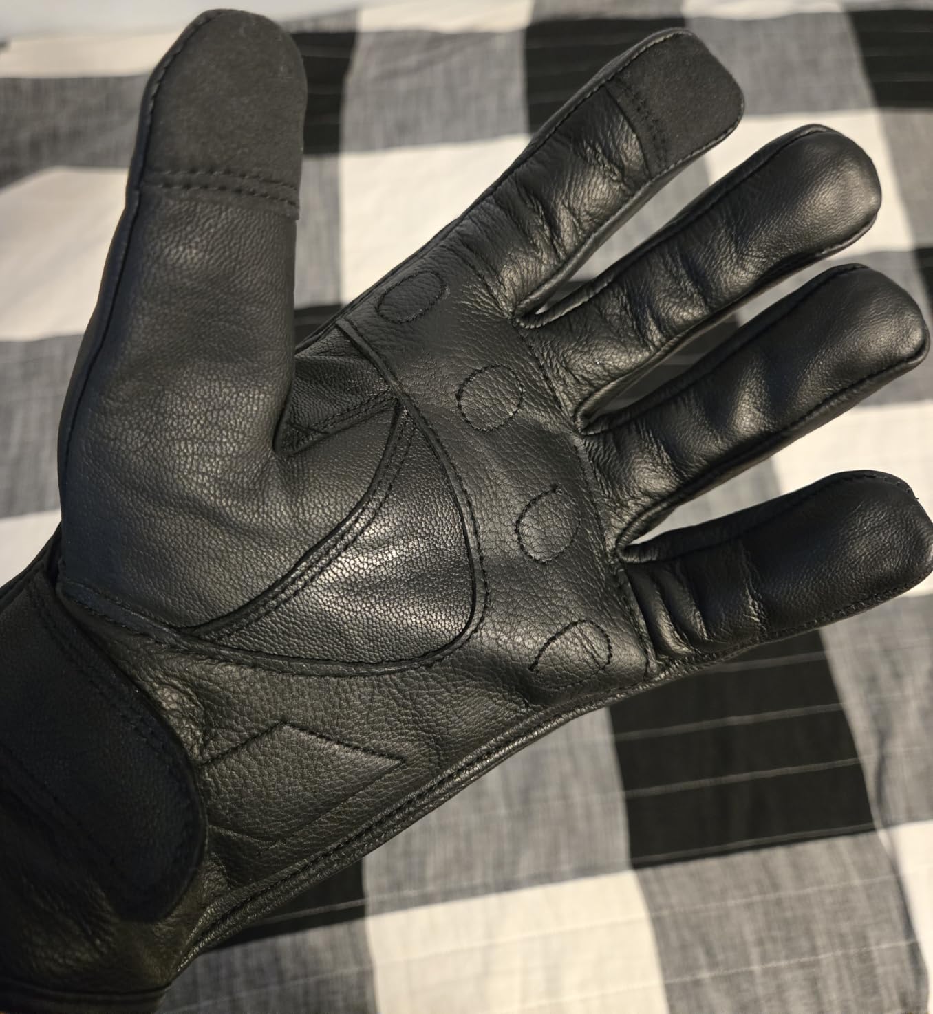 COMMUTER Motorcycle Gloves Premium Leather for Men Motorbike Riding Gloves customer photo 1
