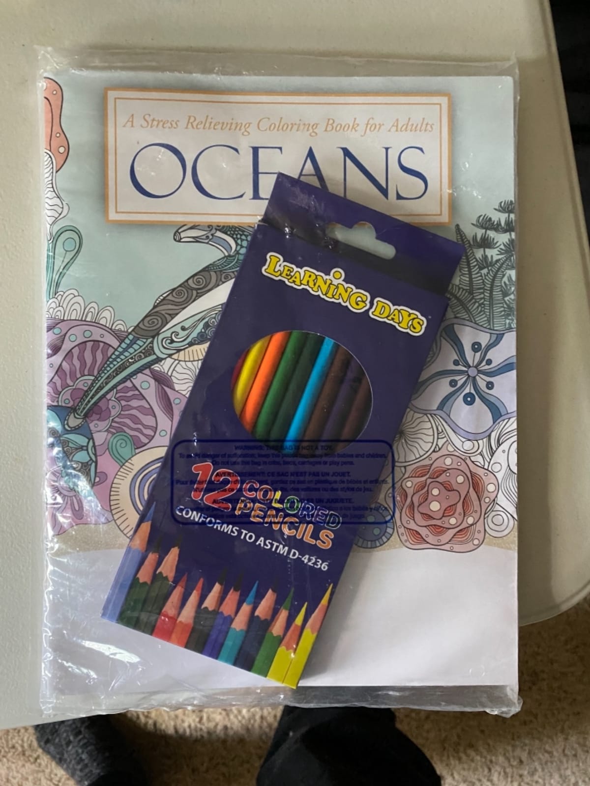 ZOCO - Gift Pack: 3 Adult Coloring Books Set with Colored Pencils - Oceans, Patterns & Nature - Relaxing Activity for Women, Seniors & Teens customer photo 1