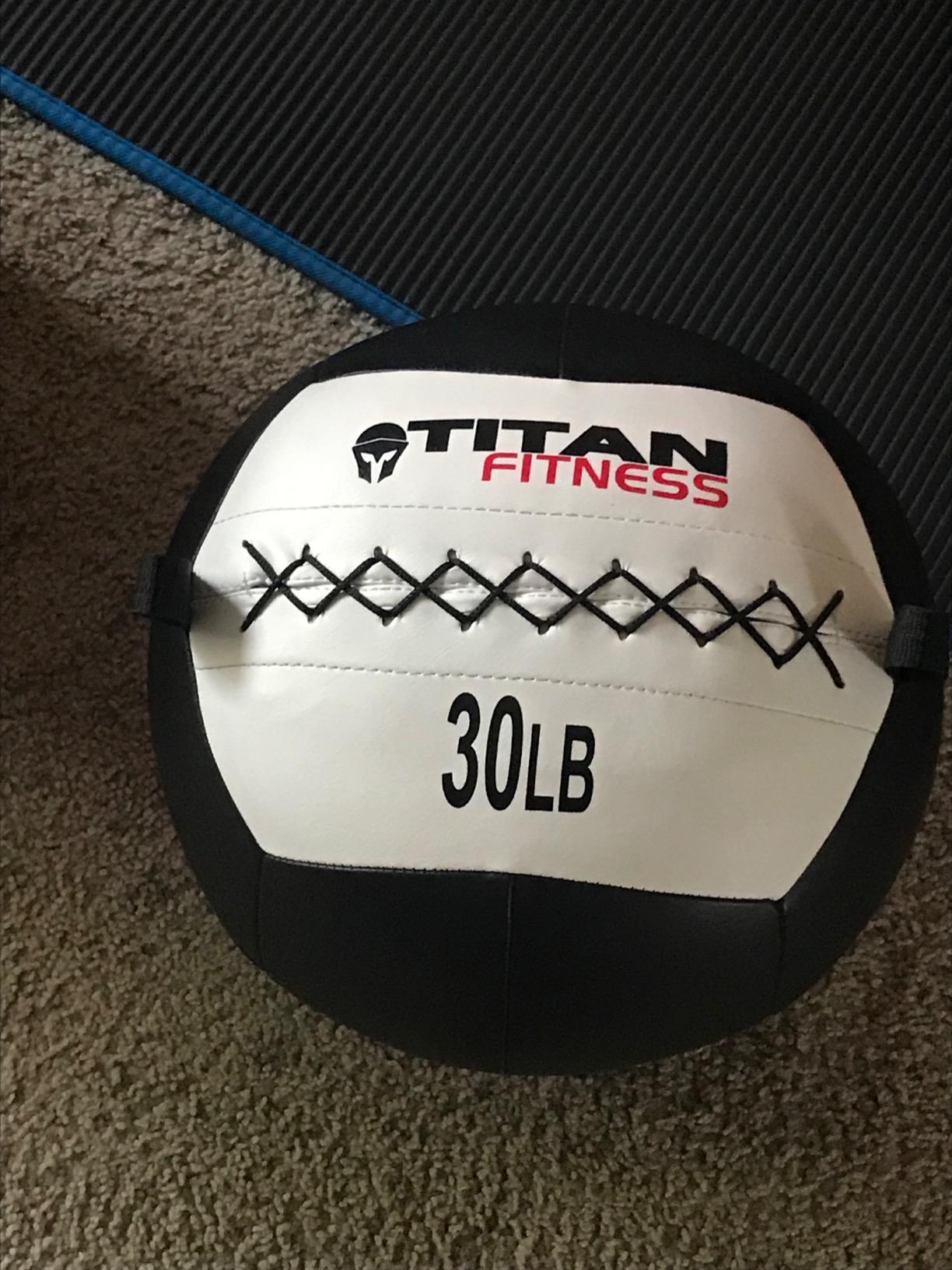 Titan Fitness Soft Leather Medicine Wall Ball Durable, Endurance, Cardio, Core Strength customer photo 2