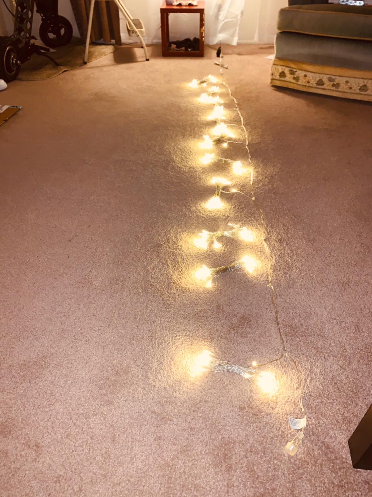 Twinkle Star 300 LED Curtain String Lights, Warm White customer photo 2
