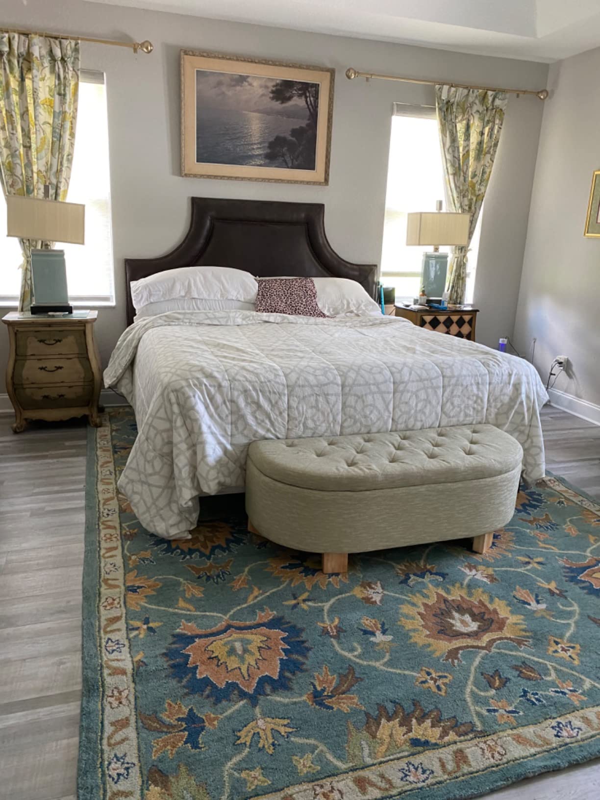 SAFAVIEH Area Rug 8x10 - Heritage Collection - Large - Light Blue, Handmade Wool, Traditional Oriental Design, Ideal for Living Room, Bedroom, Office, Dining Space (HG651A) customer photo 1