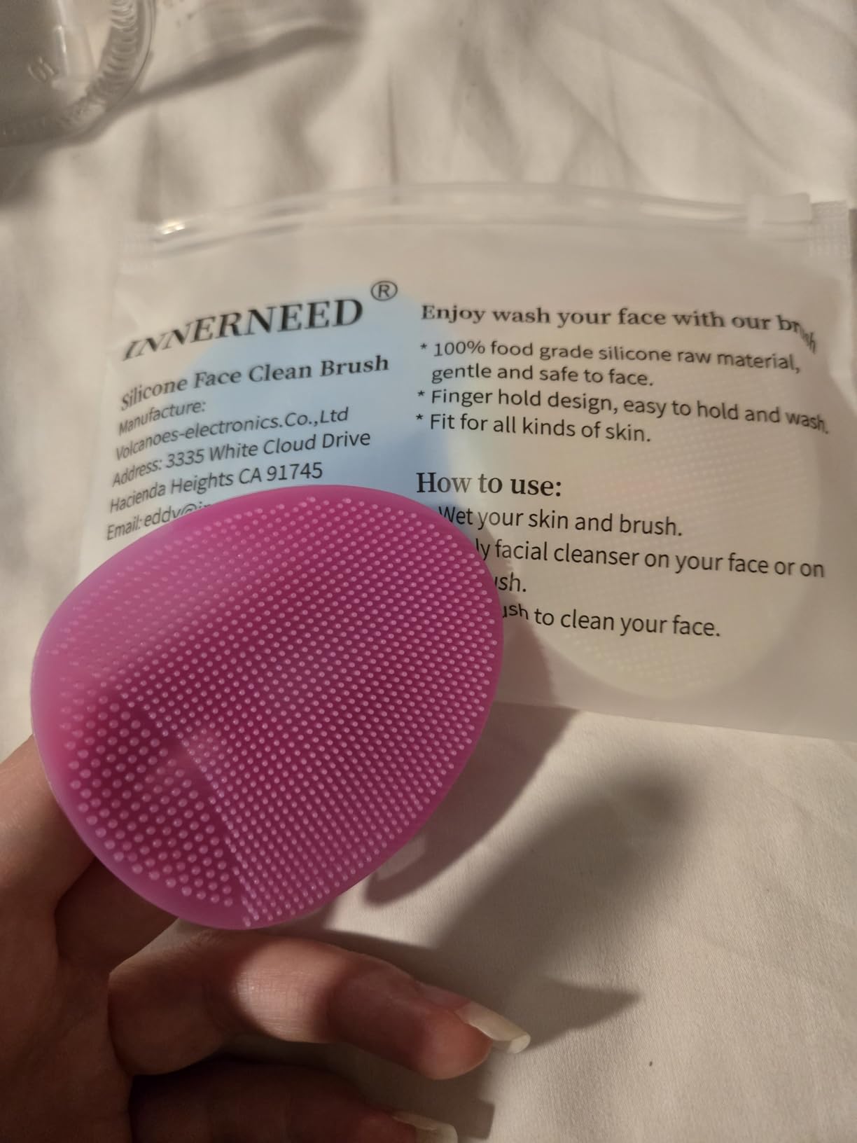 Super Soft Silicone Face Cleanser and Massager Brush Manual Facial Brush | INNERNEED Short Bristles Exfoliating Cleansing Handheld Mat Scrubber for Sensitive, Delicate, Dry Skin (Pack of 4) customer photo 2